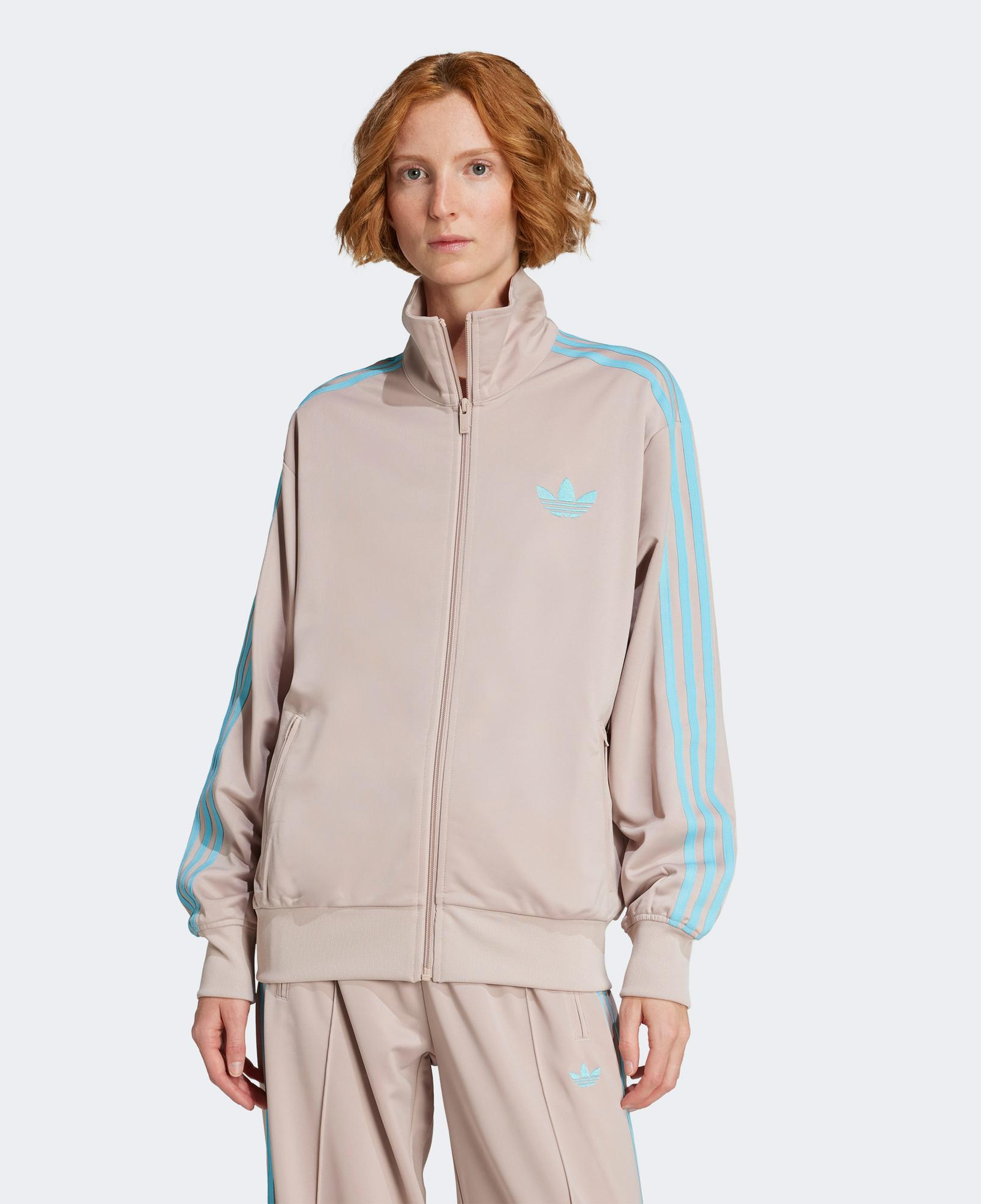 adidas Adicolor Classic Firebird Loose Kadın Fermuarlı Krem Hırka