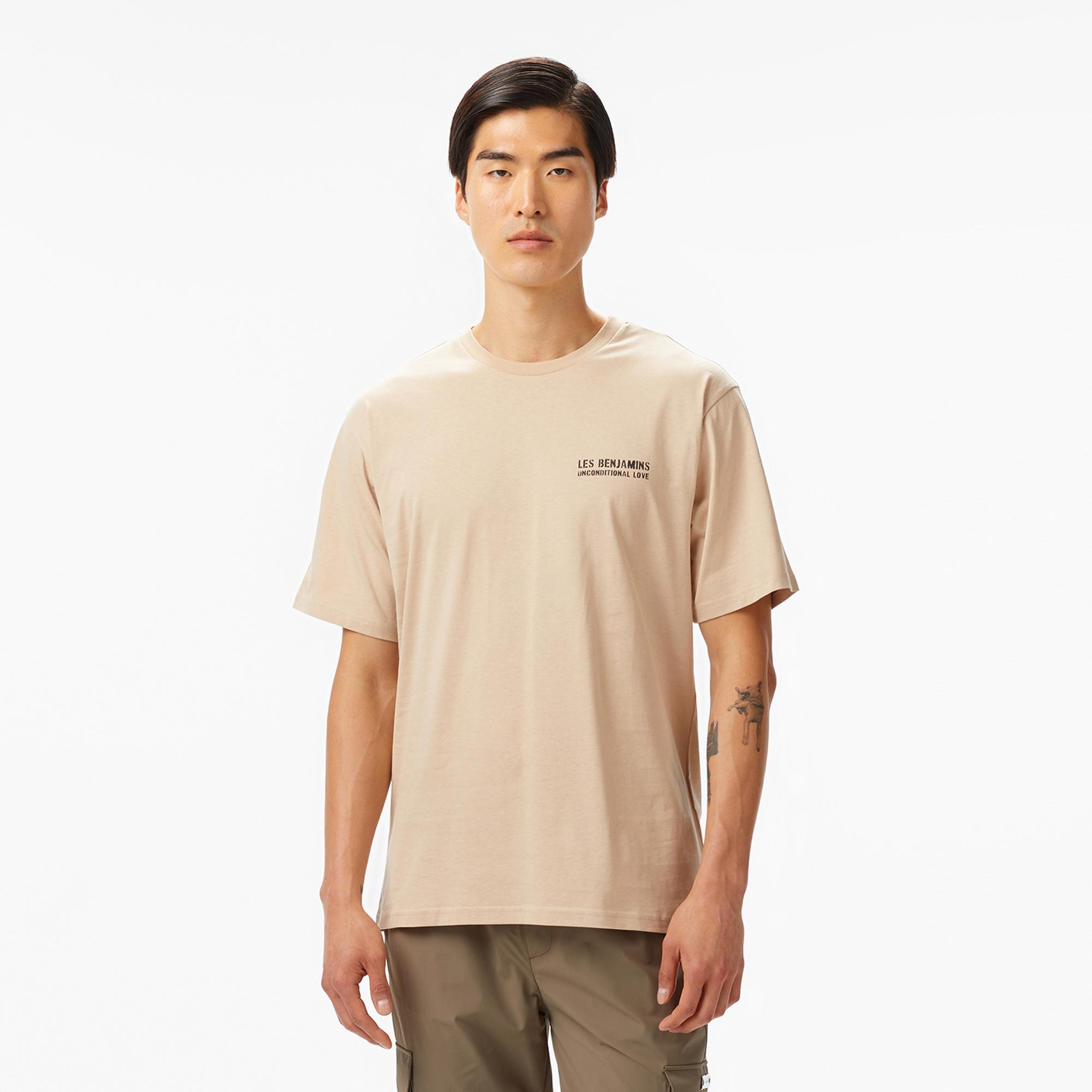 Les Benjamins Erkek Bej T-Shirt