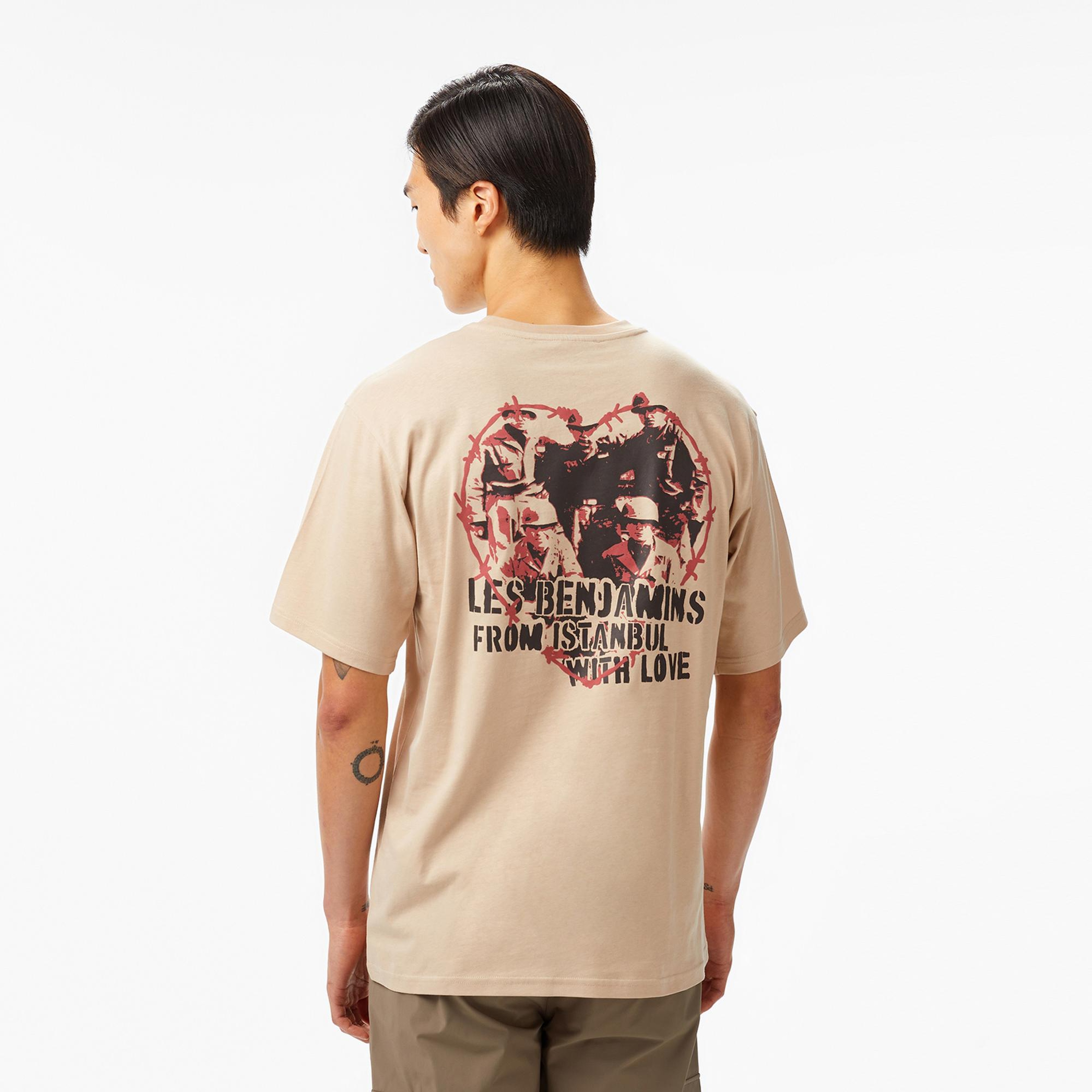 Les Benjamins Erkek Bej T-Shirt