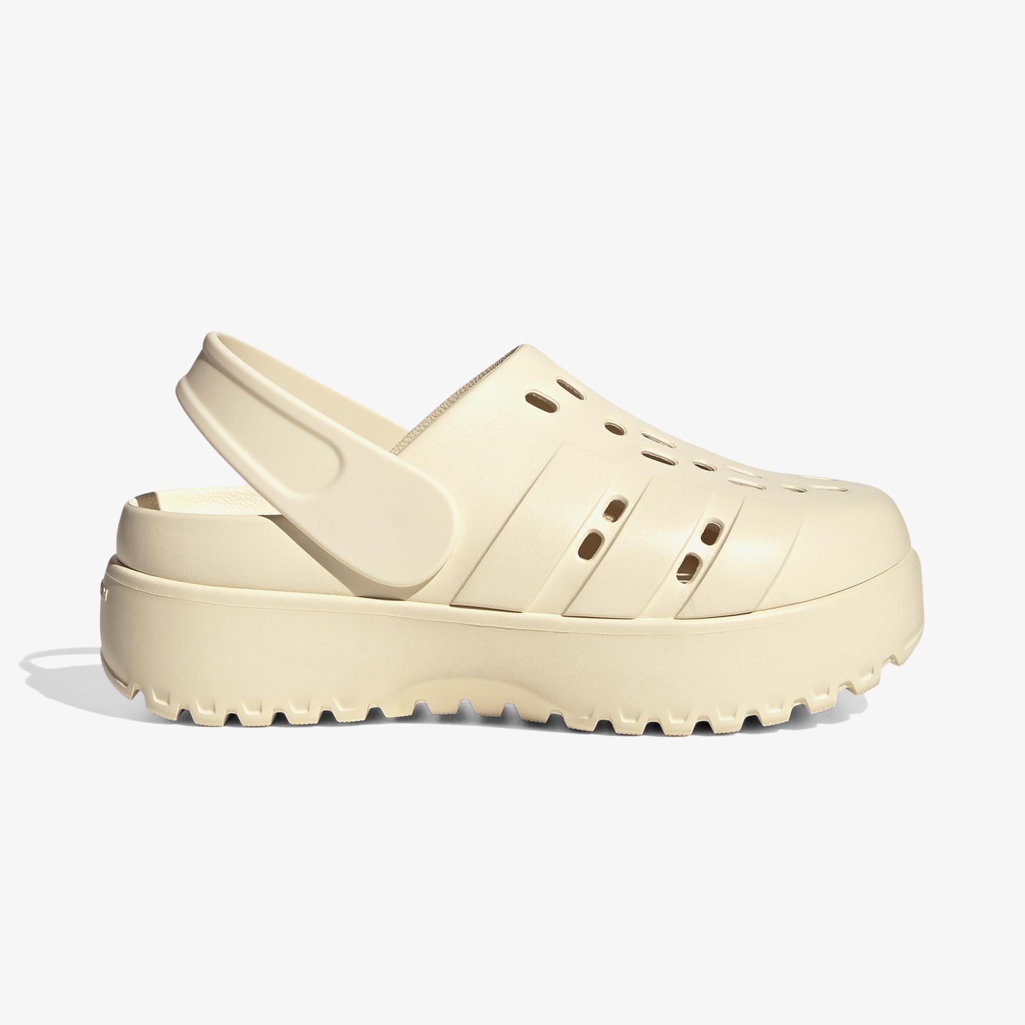 adidas Adilette Clog Platform Unisex Beyaz Sandalet