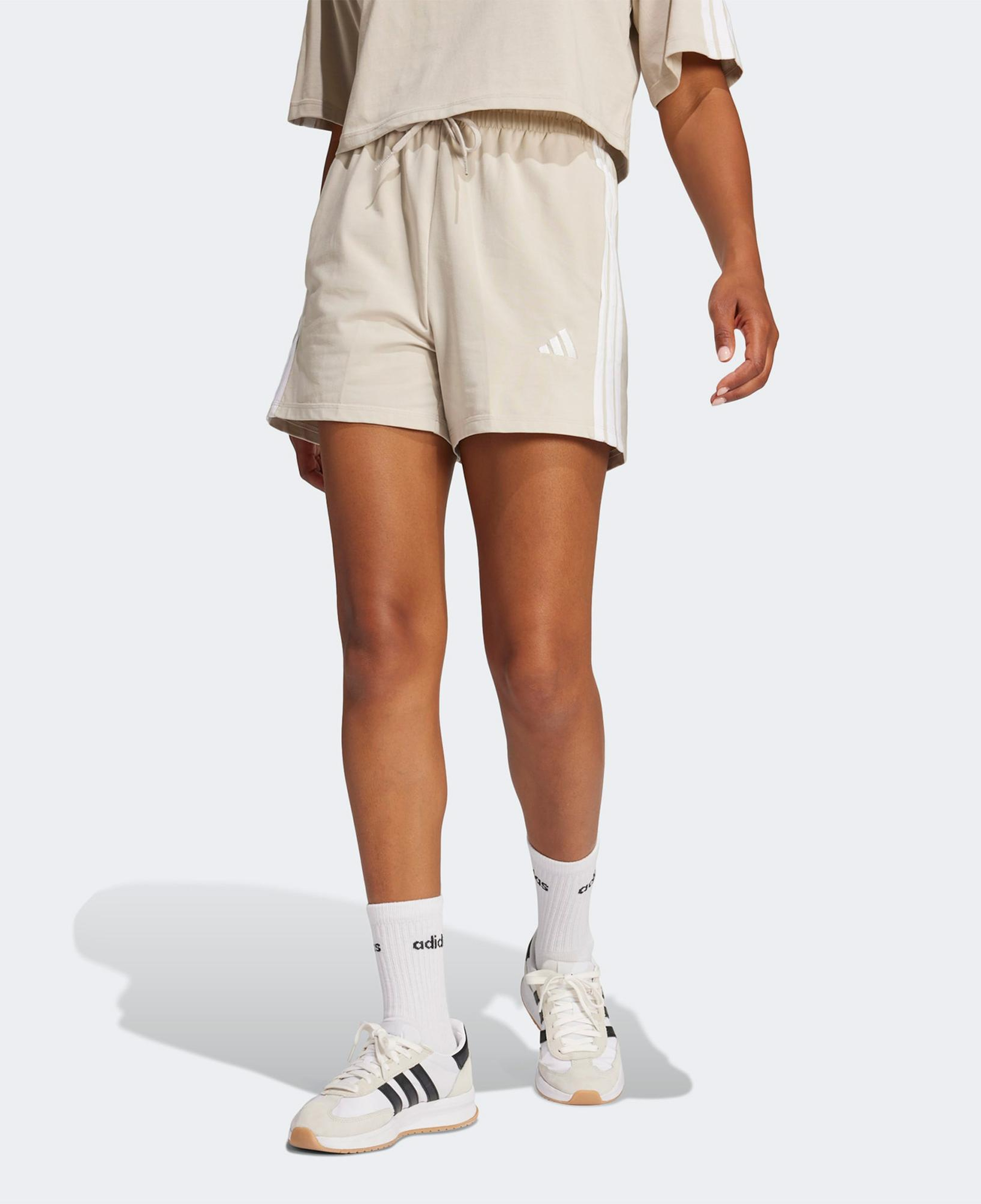 adidas Essentials 3 Stripes Kadın Bej Şort