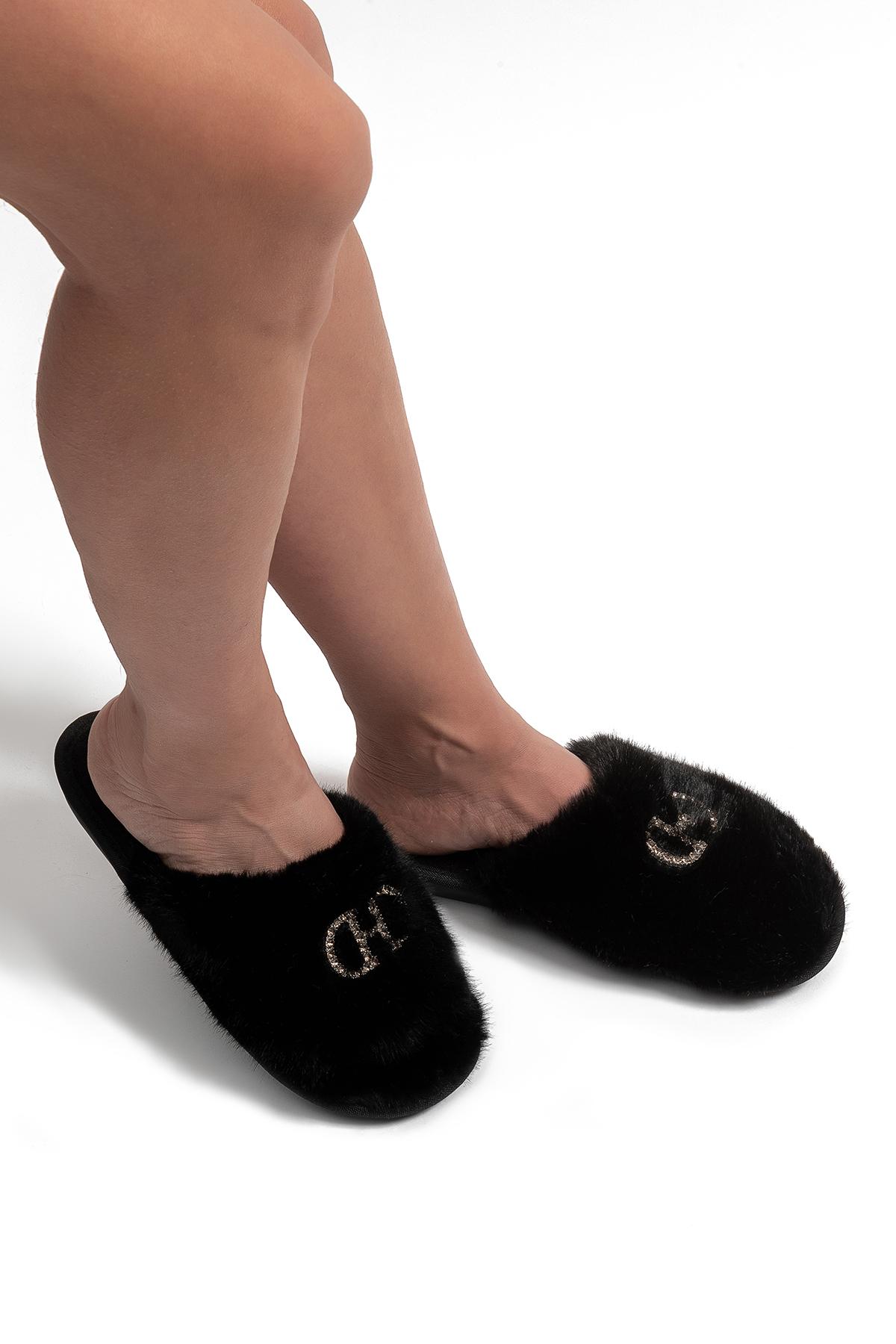 Alda Kadın Peluş Ev Terliği Siyah 36/40