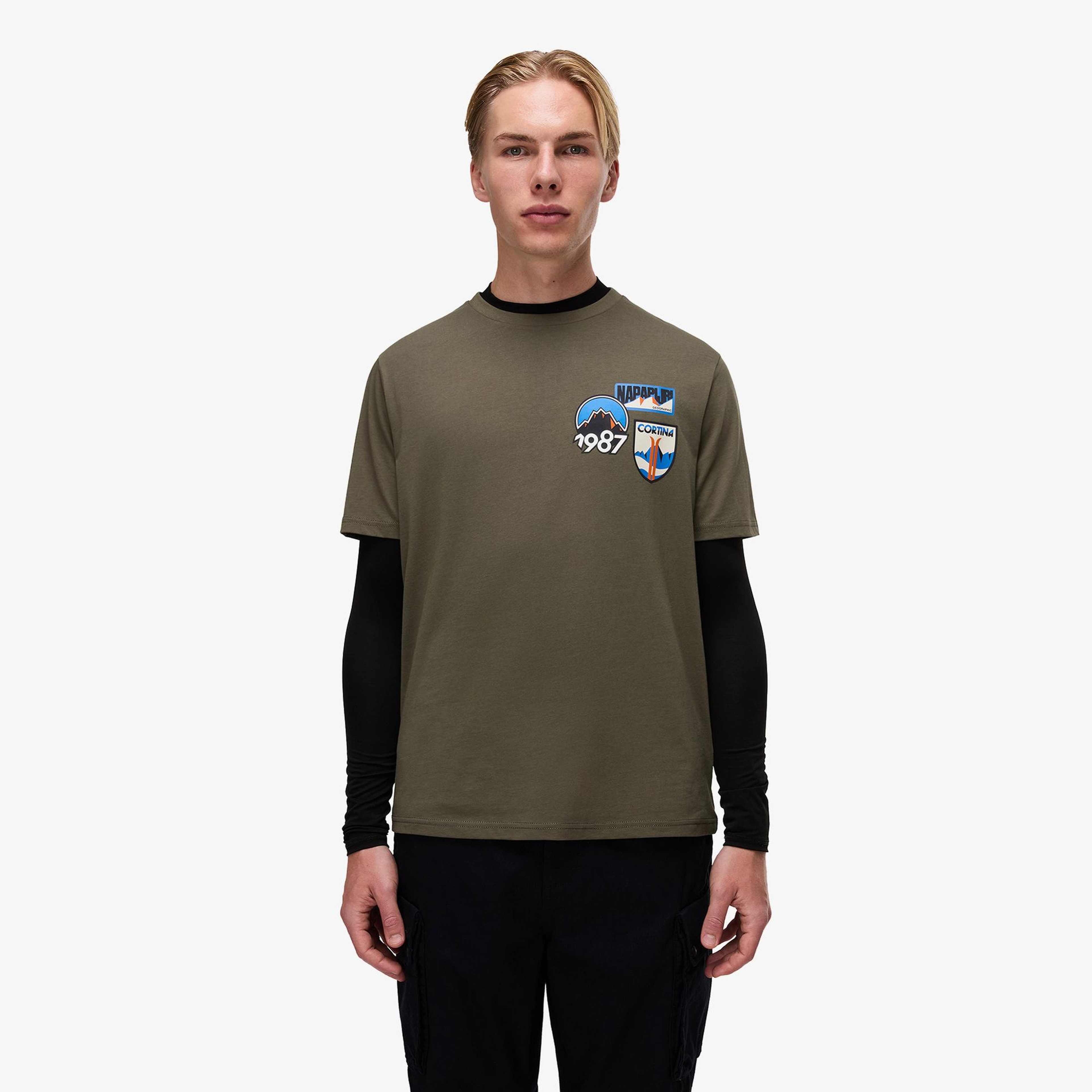 Napapijri S-Montepiana Erkek Yeşil T-Shirt