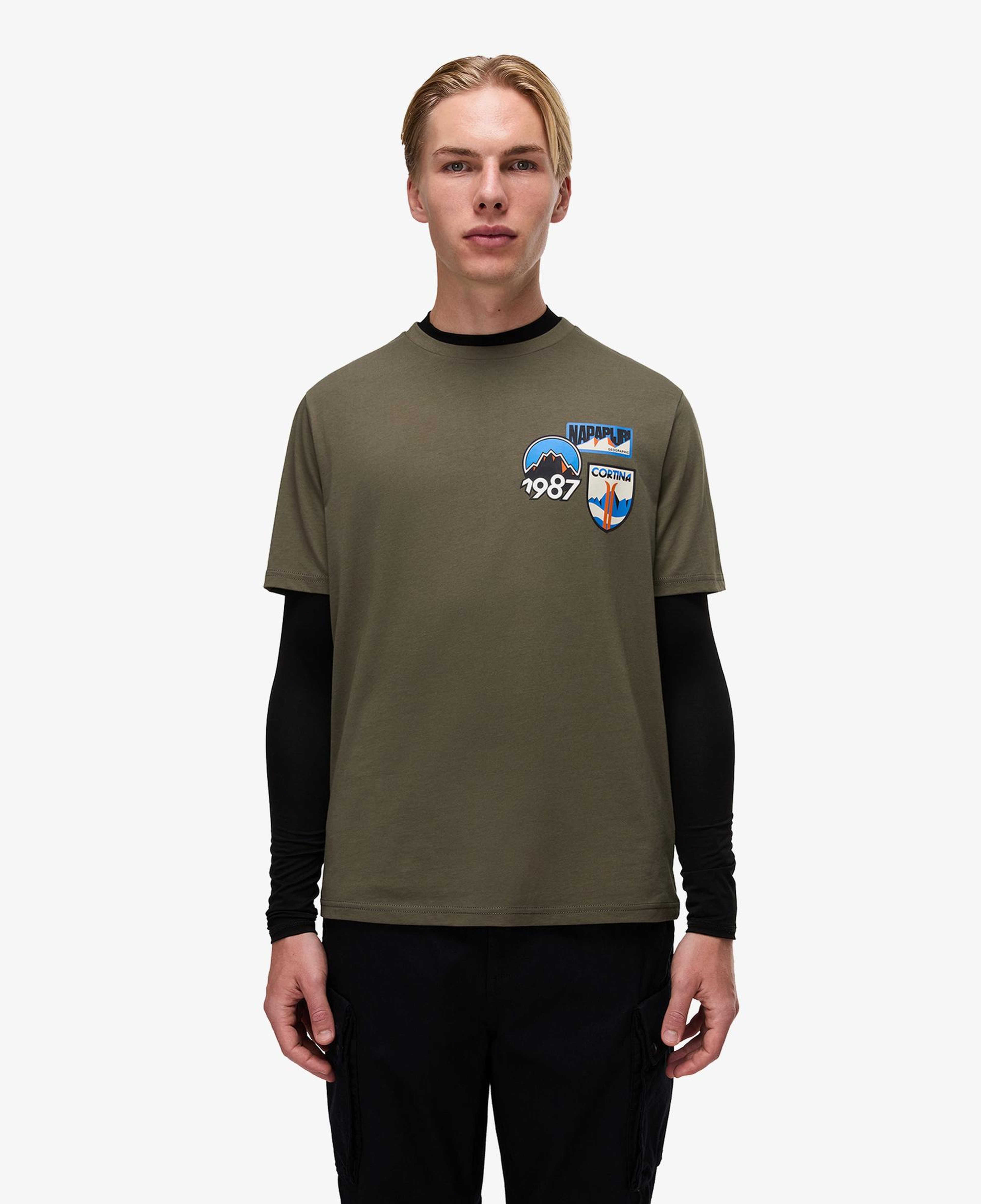 Napapijri S-Montepiana Erkek Yeşil T-Shirt