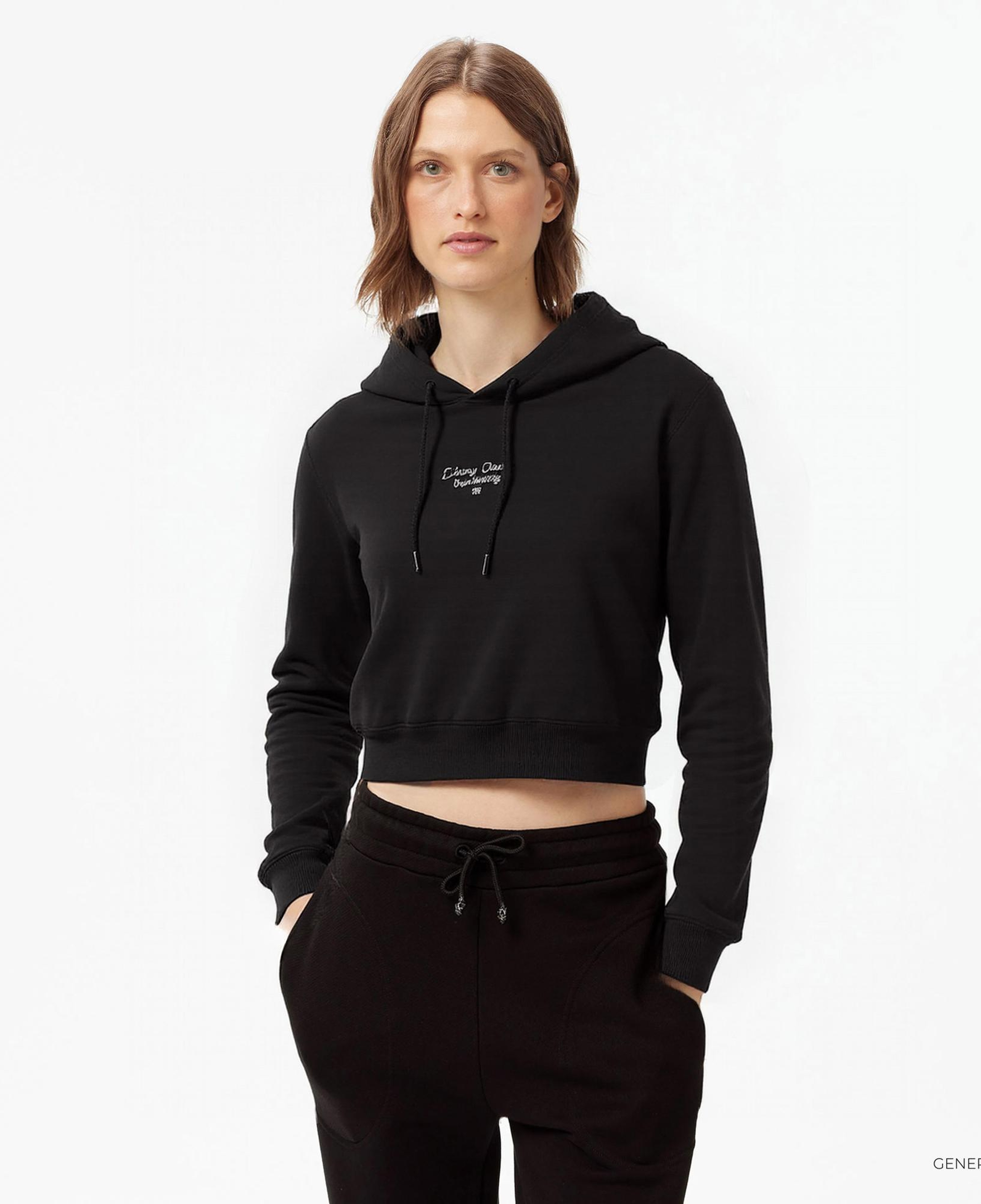 Tommy Hilfiger Essential Logo Erkek Siyah Sweatshirt