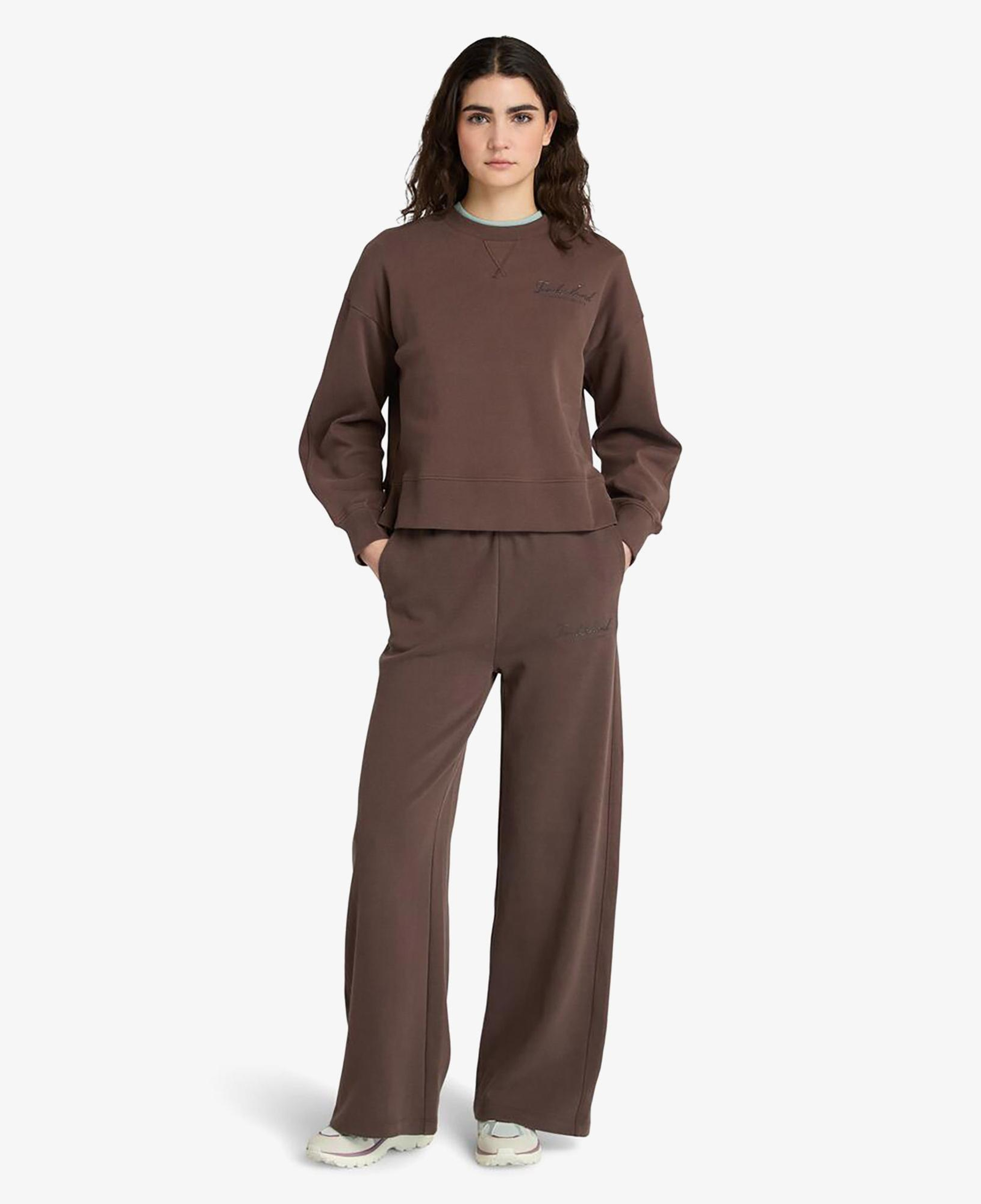 Timberland Lush Comfort Crew Kadın Kahverengi Sweatshirt