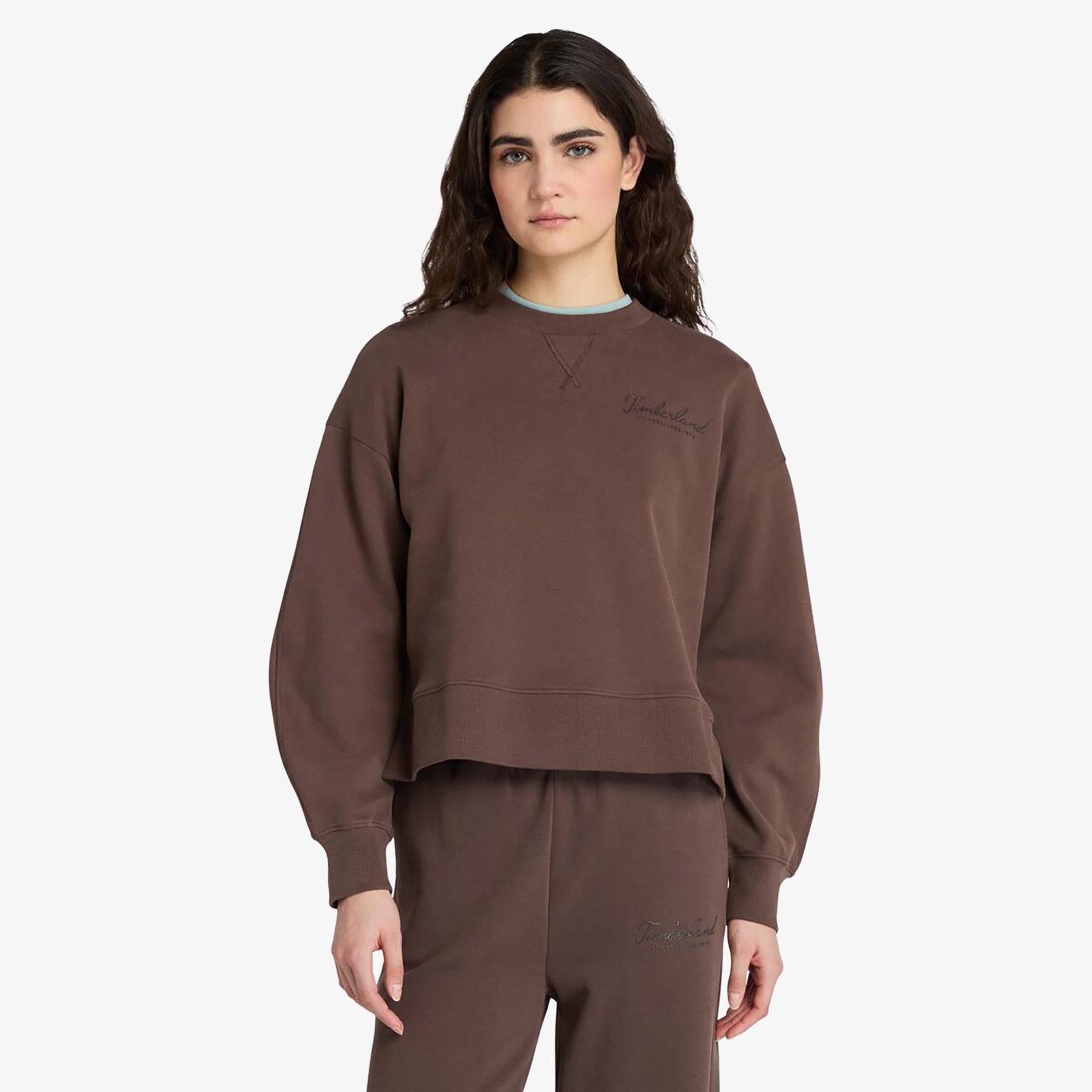 Timberland Lush Comfort Crew Kadın Kahverengi Sweatshirt