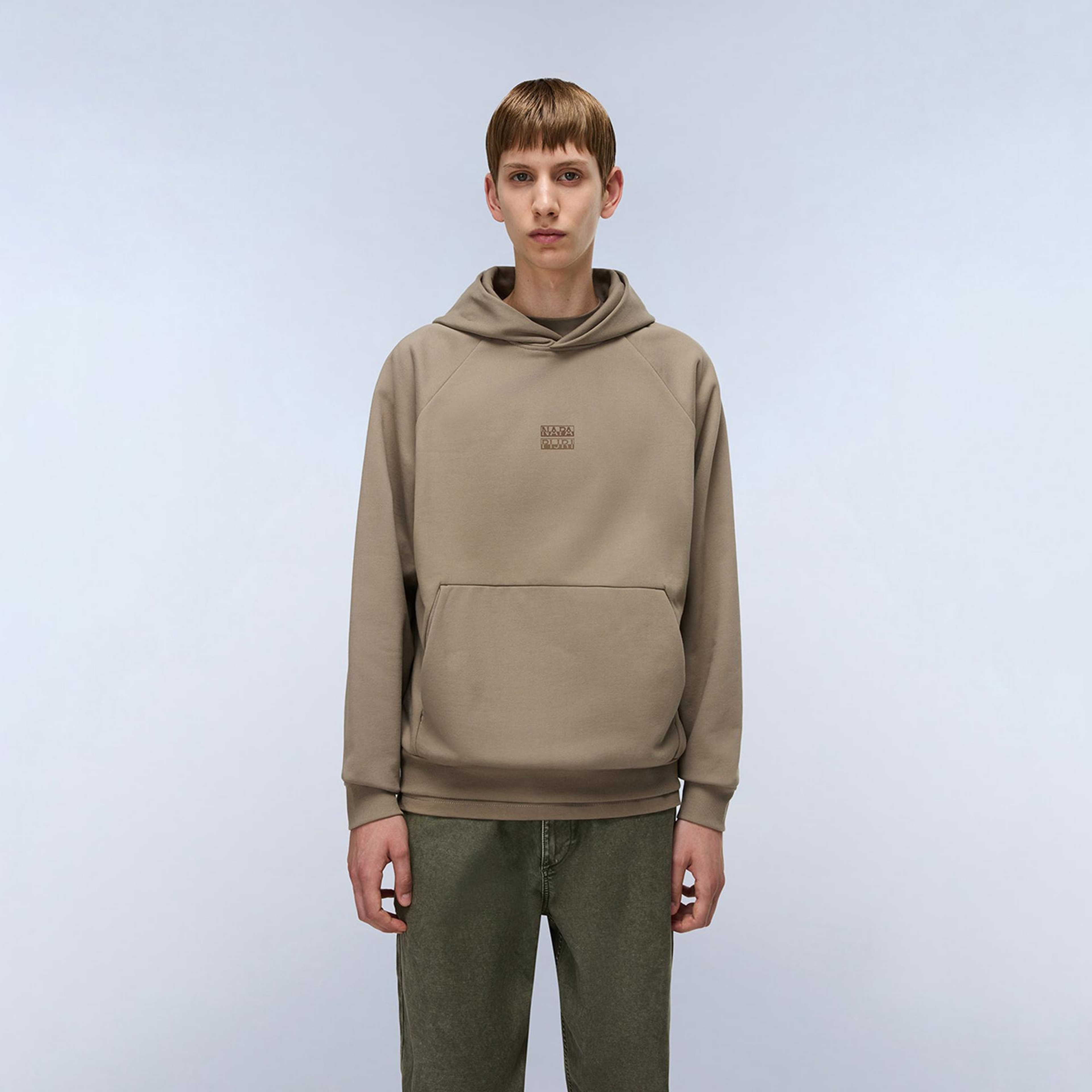 Napapijri B-Elevated Logo Erkek Kahverengi Sweatshirt