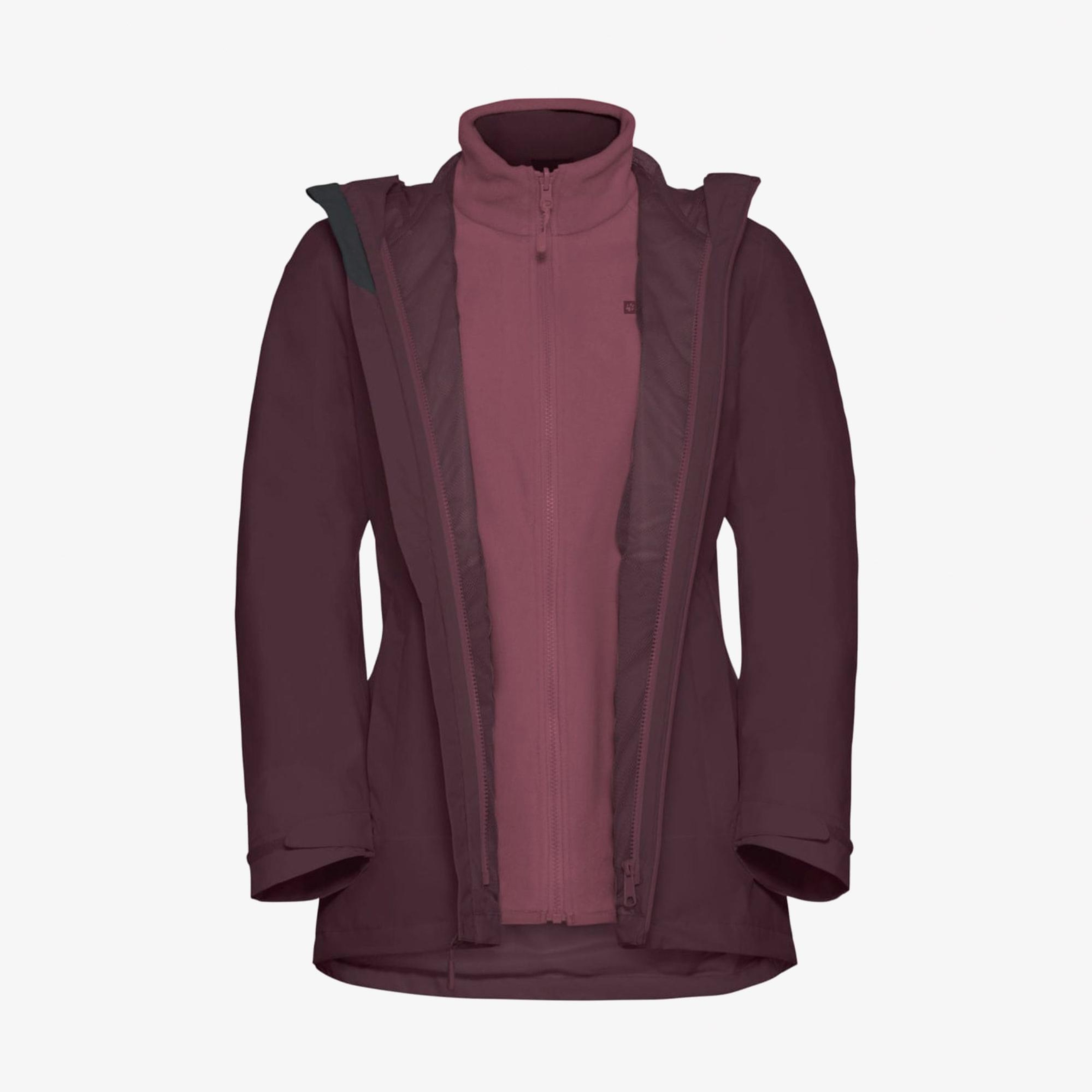 Jack Wolfskin Moonrise 3in1 Kadın Mor Ceket