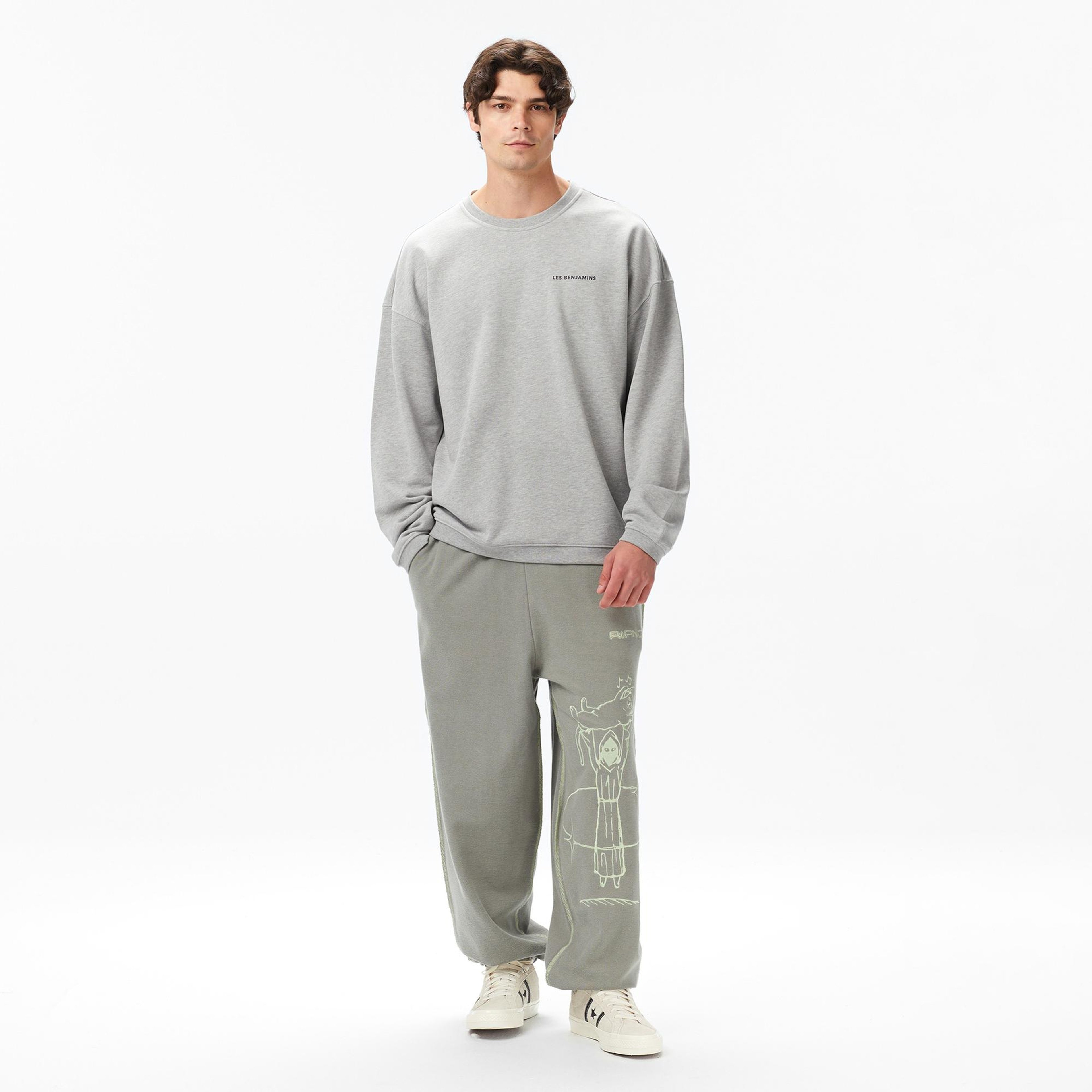 Les Benjamins Erkek Gri Sweatshirt