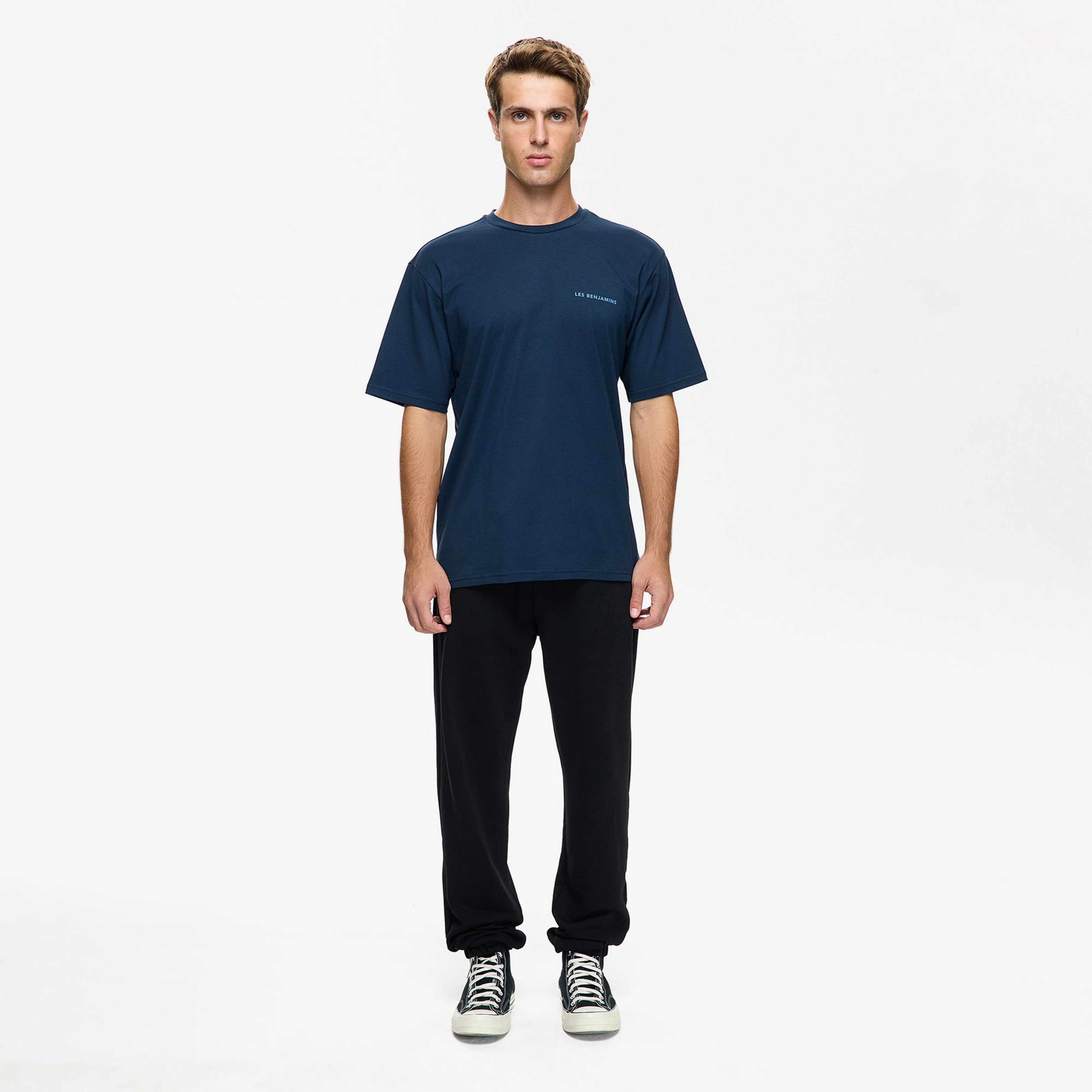 Les Benjamins Erkek Mavi T-Shirt