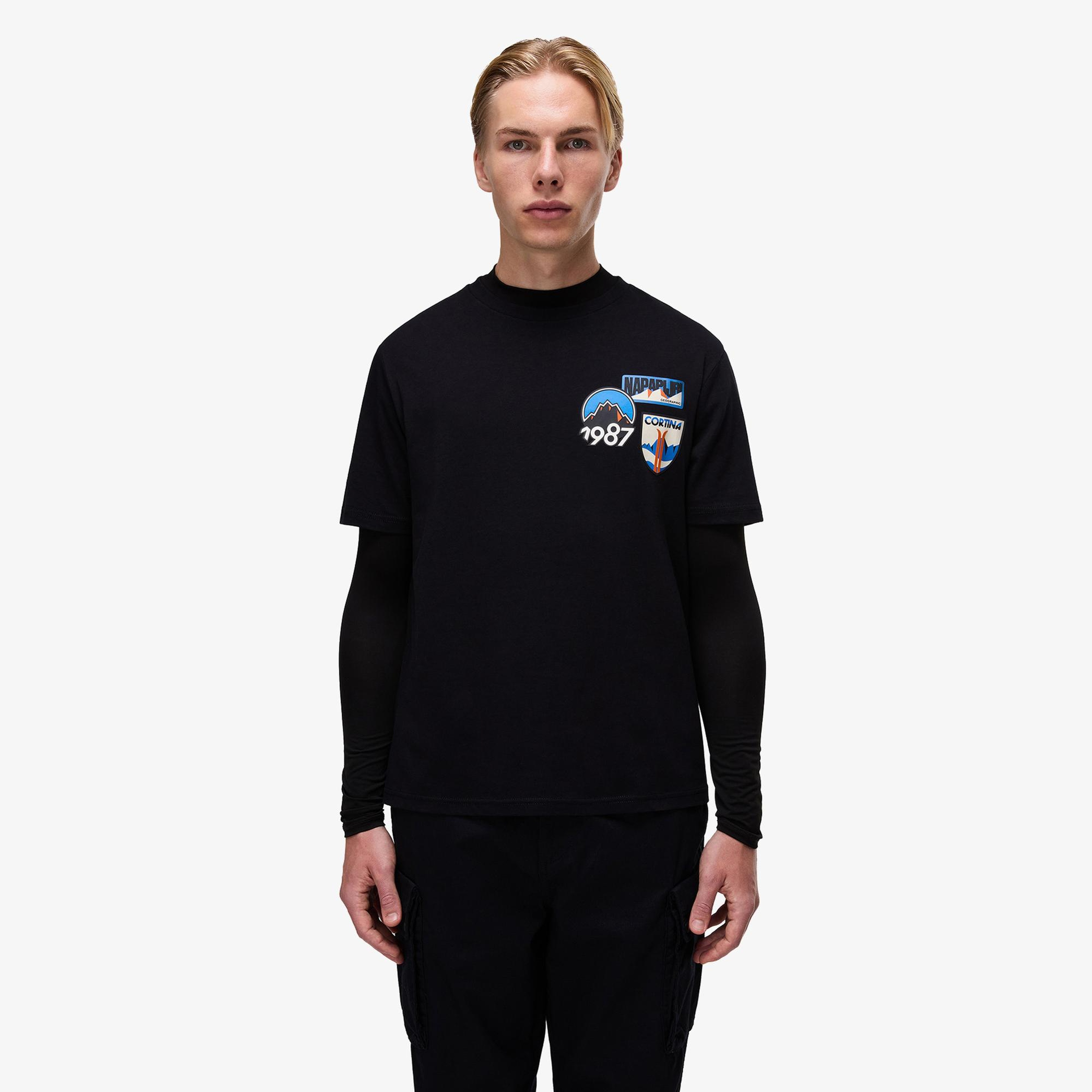 Napapijri S-Montepiana Erkek Siyah T-Shirt