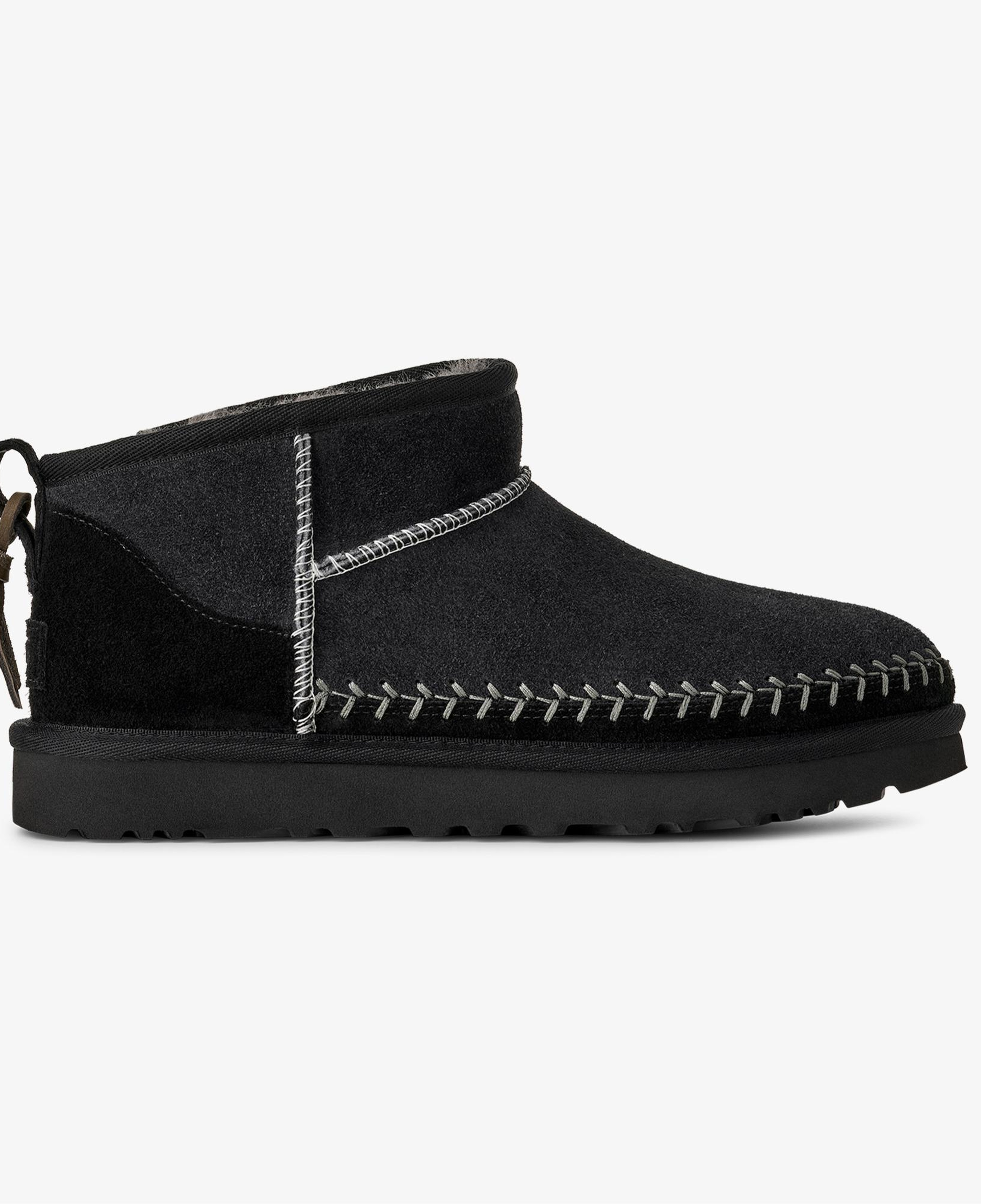 UGG Classic Ultra Mini Biarritz Kadın Siyah Bot