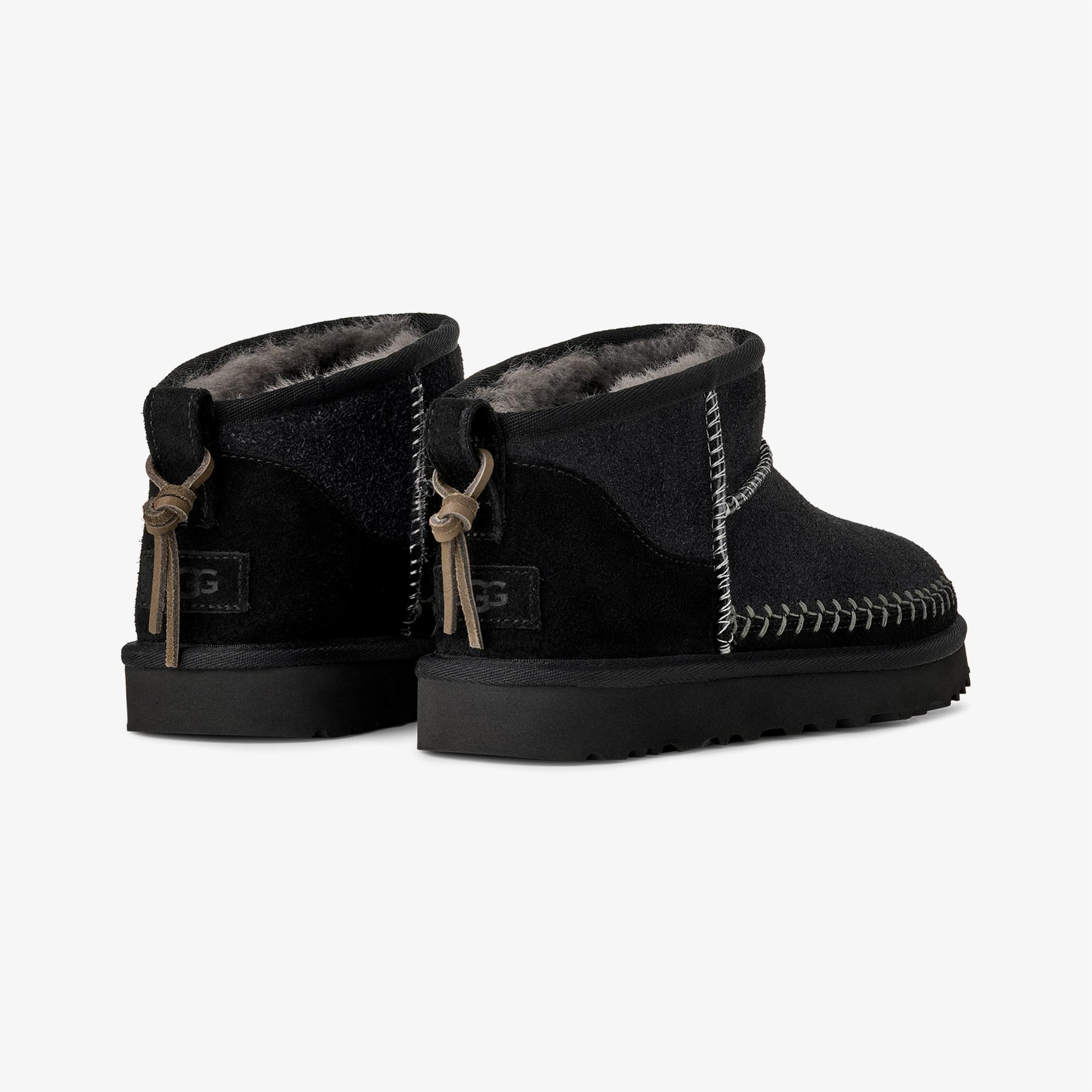 UGG Classic Ultra Mini Biarritz Kadın Siyah Bot