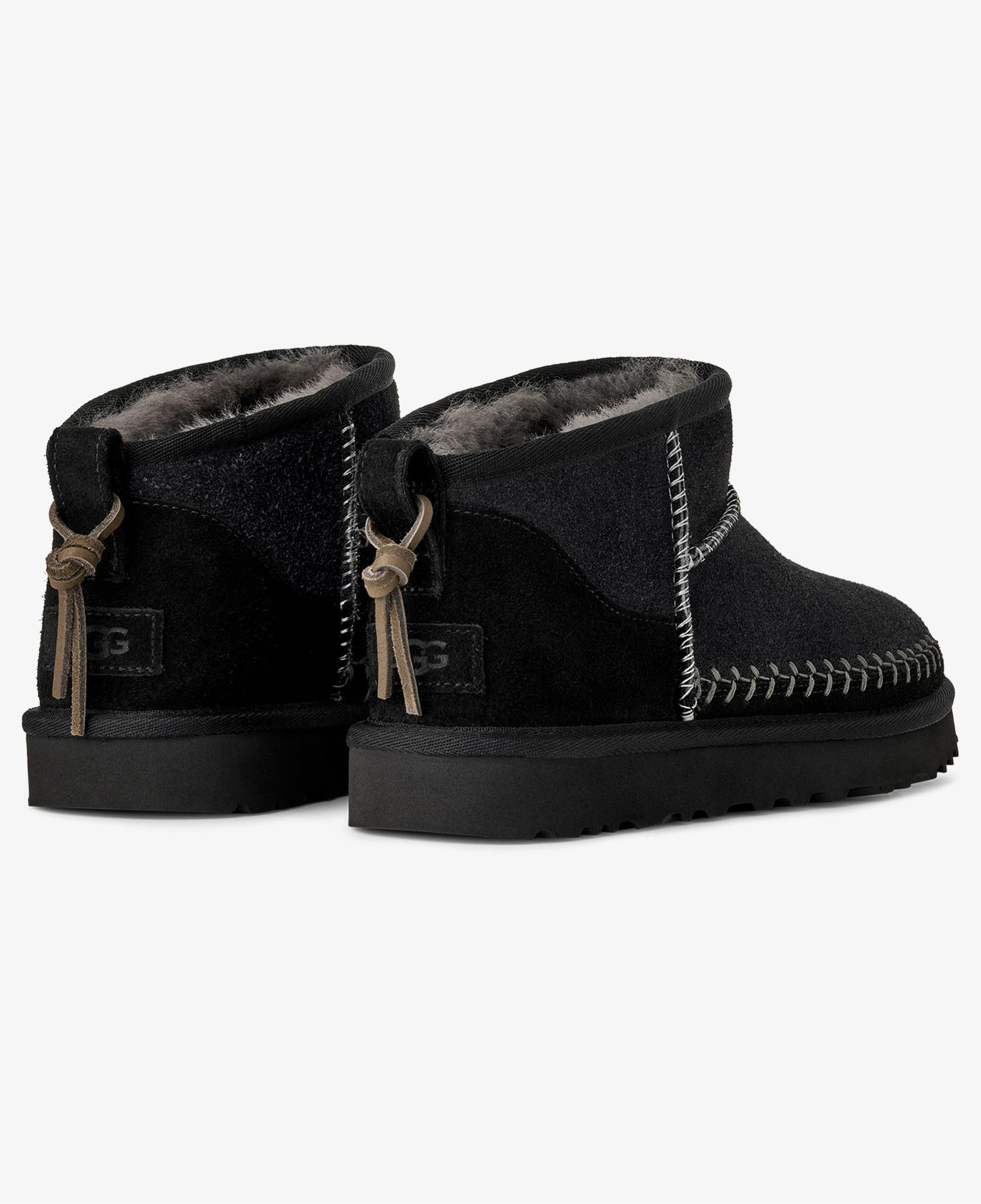 UGG Classic Ultra Mini Biarritz Kadın Siyah Bot