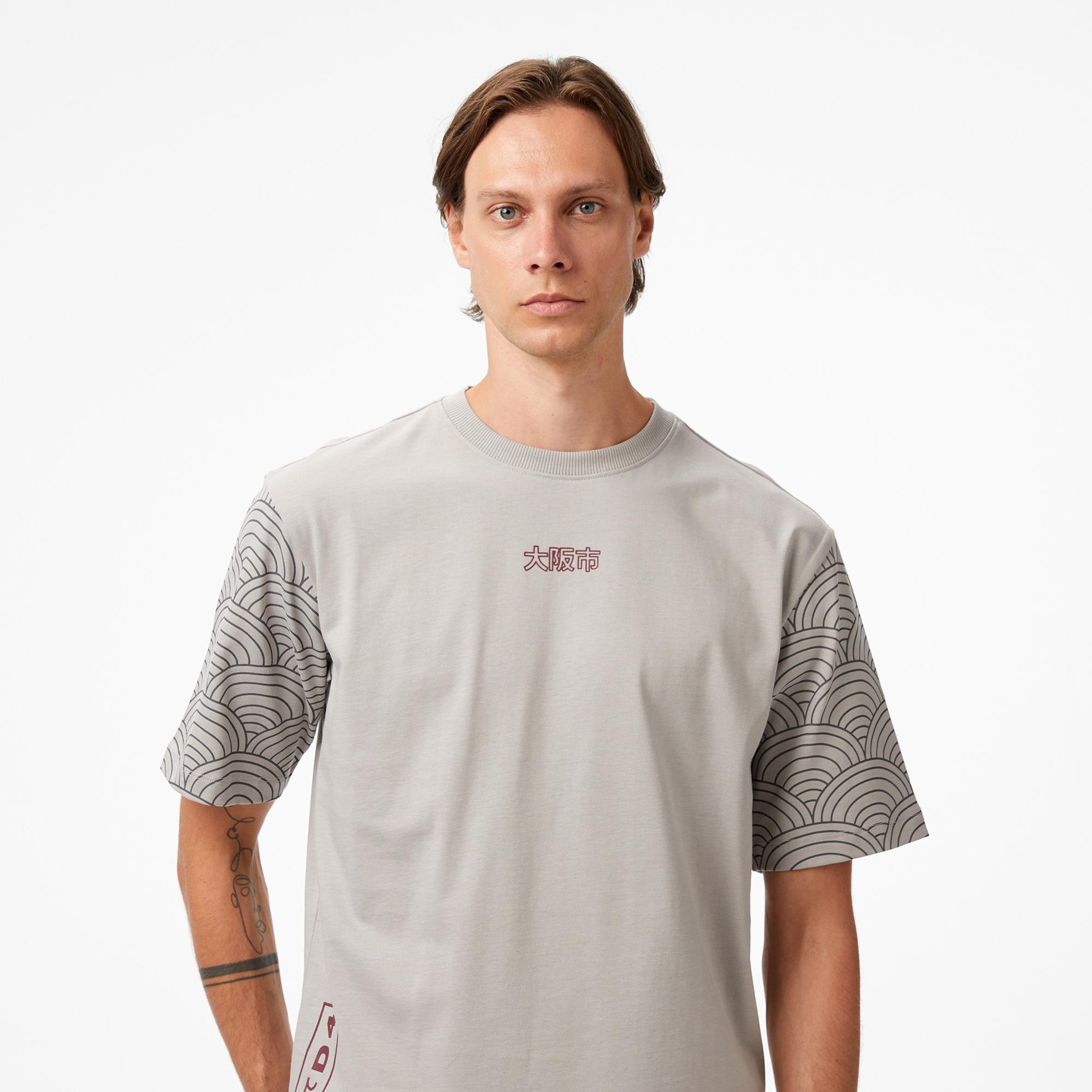 UNITED4 Erkek Gri T-Shirt