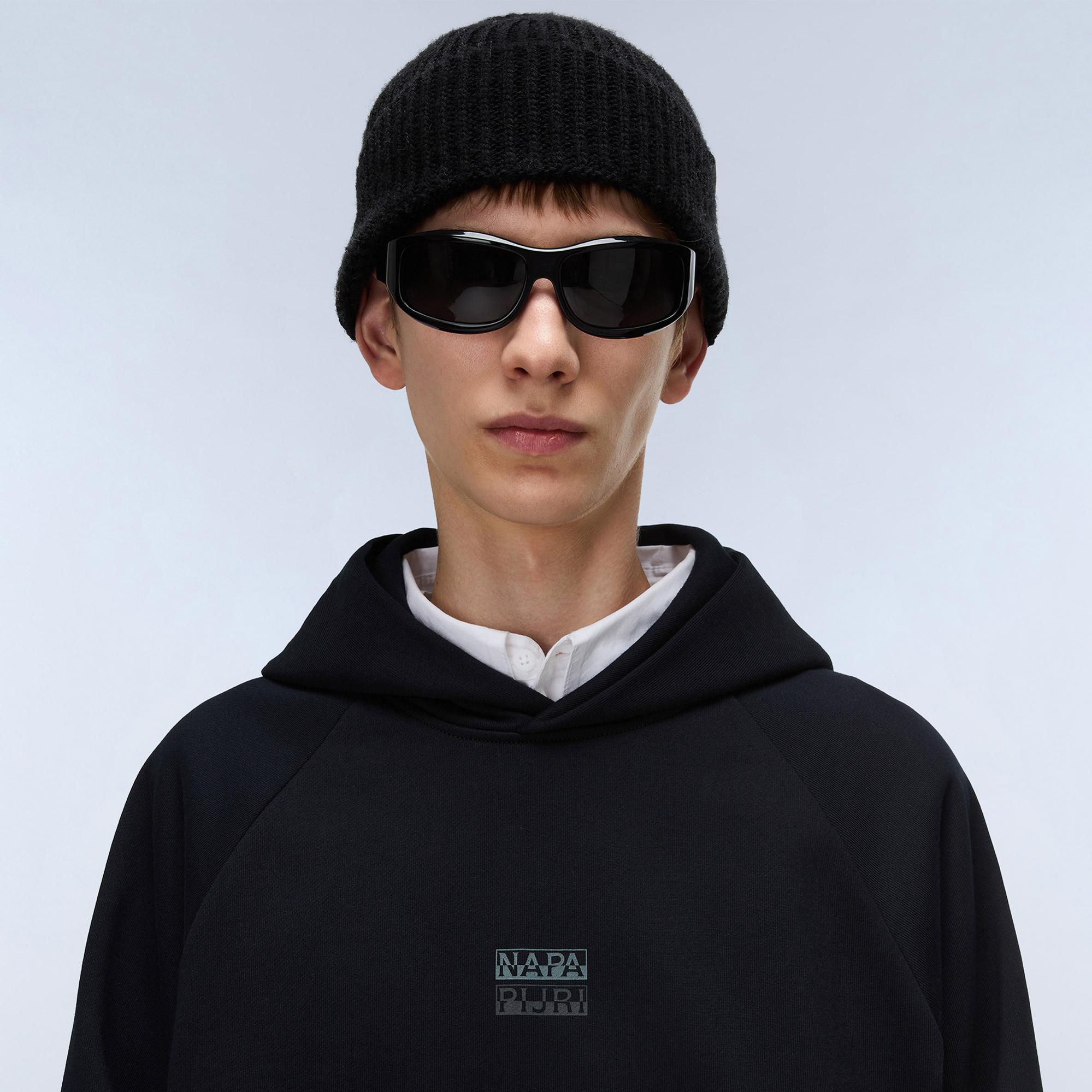 Napapijri B-Elevated Logo Erkek Siyah Sweatshirt