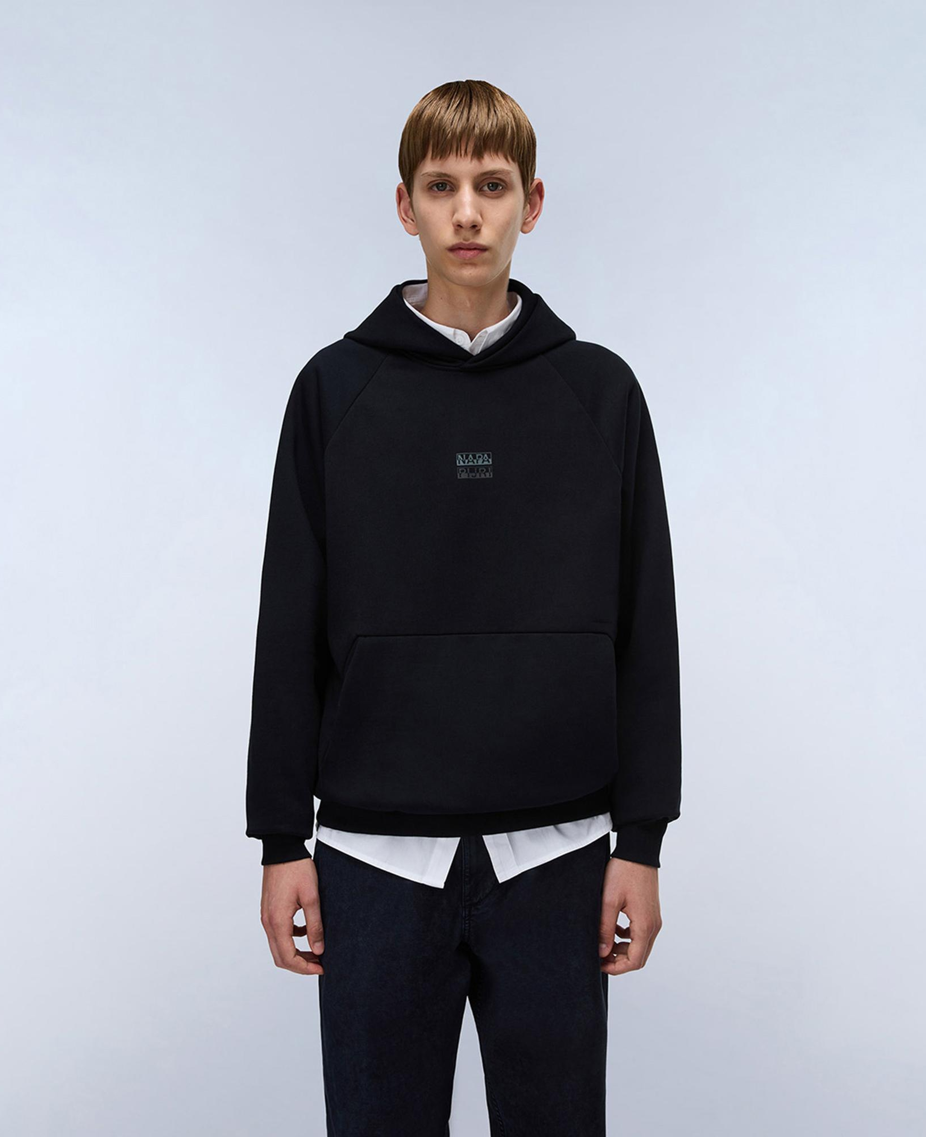 Napapijri B-Elevated Logo Erkek Siyah Sweatshirt