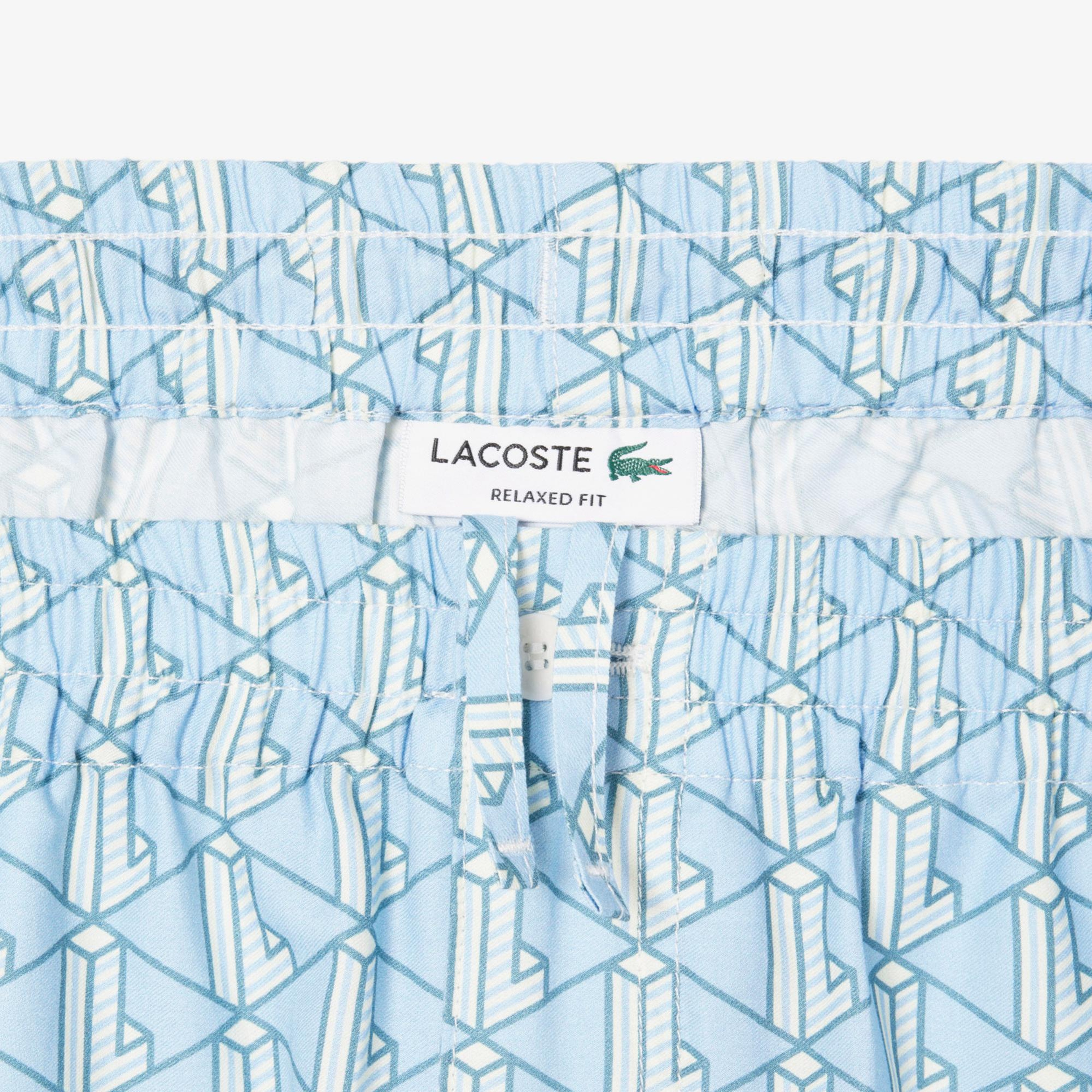 Lacoste Erkek Monogram Mavi Şort