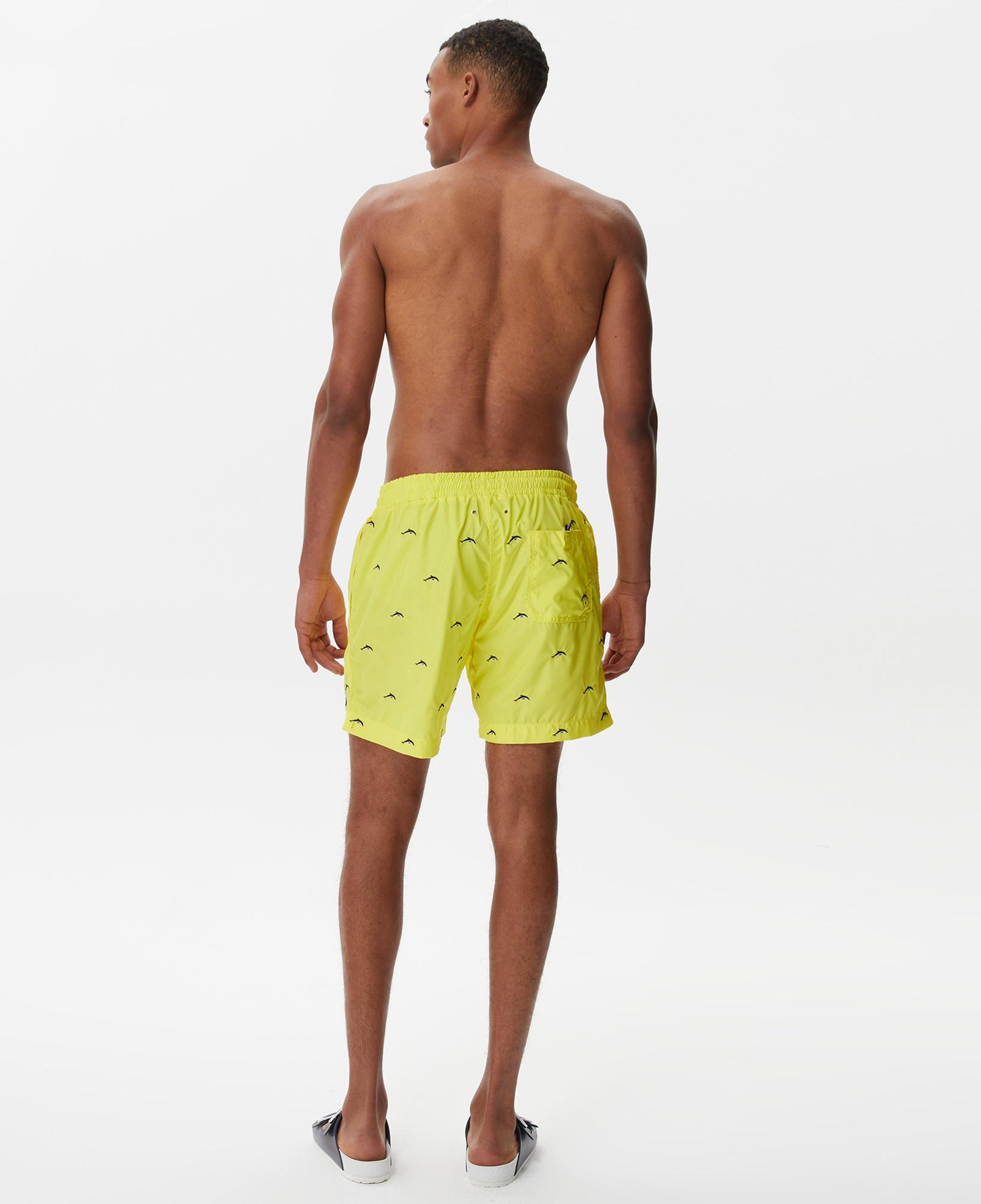 Nautica Erkek Sarı Desenli Deniz Şortu
