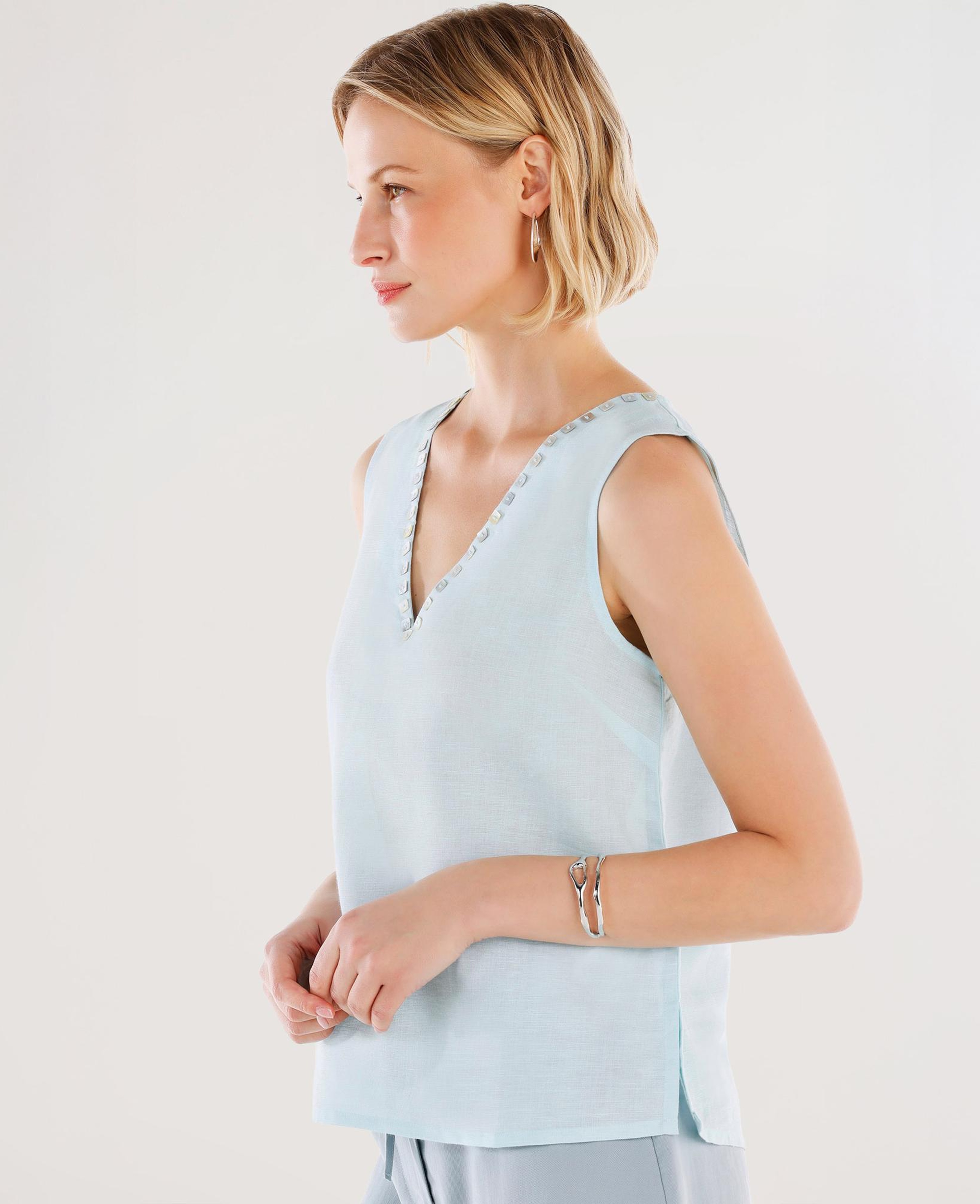 YARGICI Yakası Düğme Detaylı Bluz