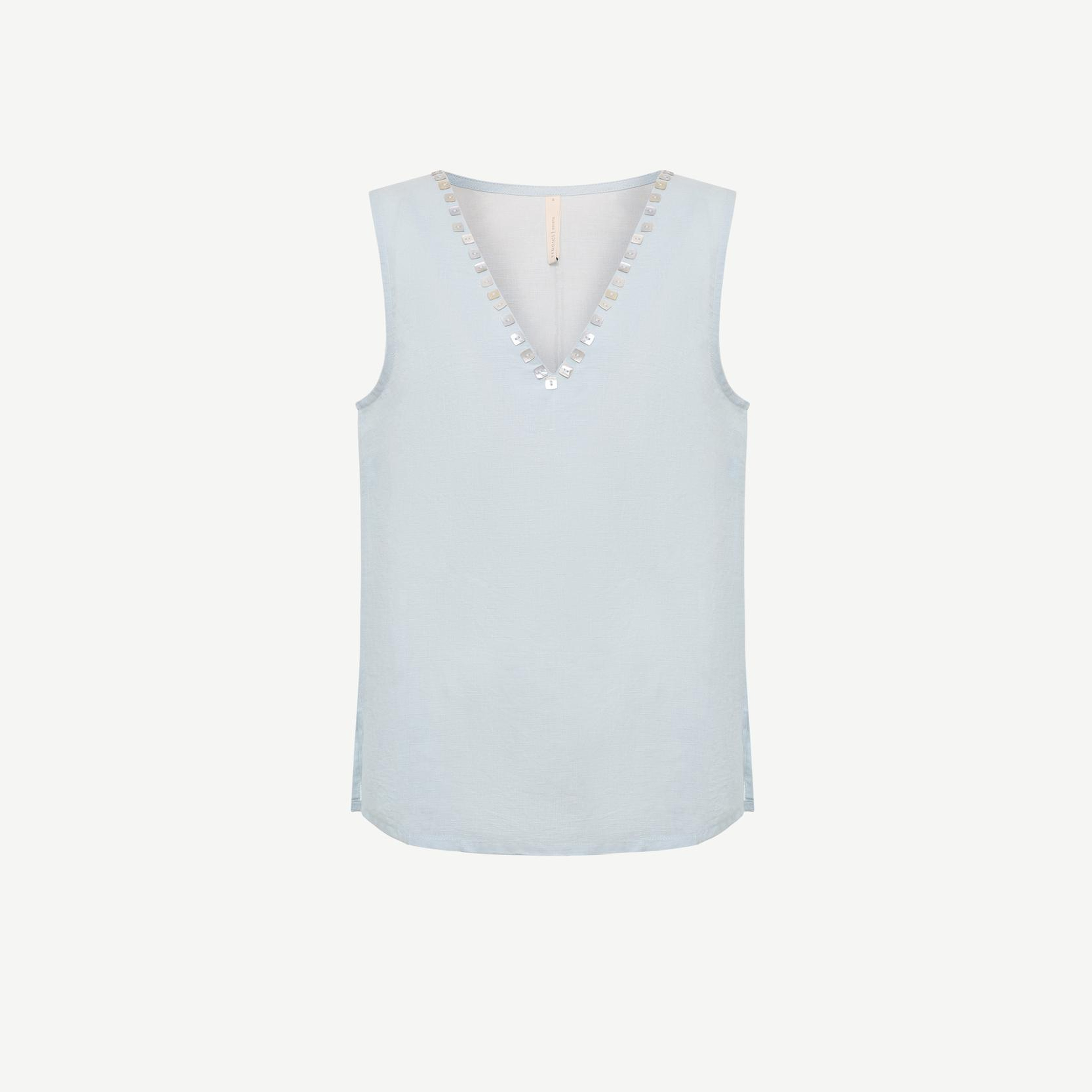 YARGICI Yakası Düğme Detaylı Bluz