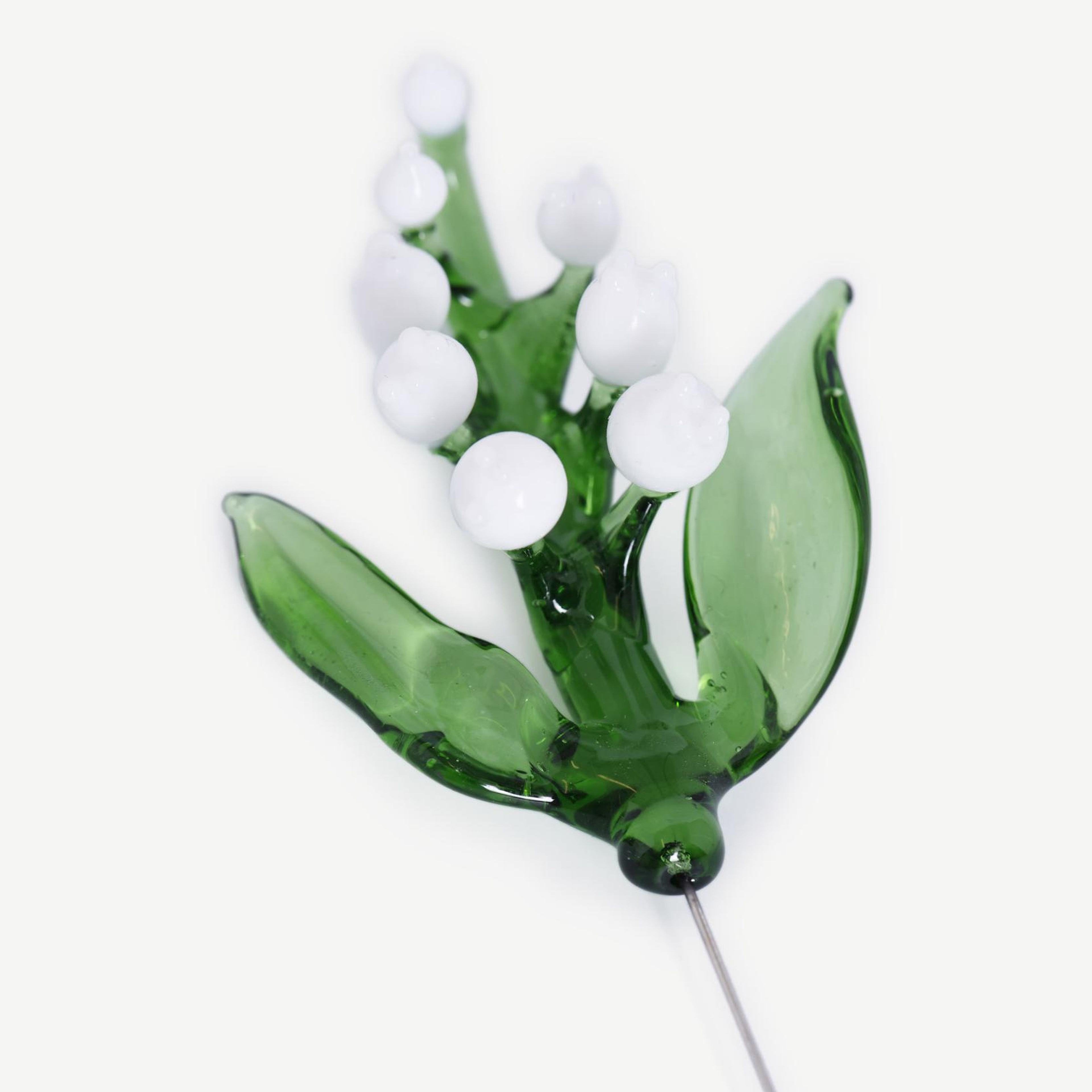 YARGICI El Yapımı Tomurcuk Figürlü Cam Broş