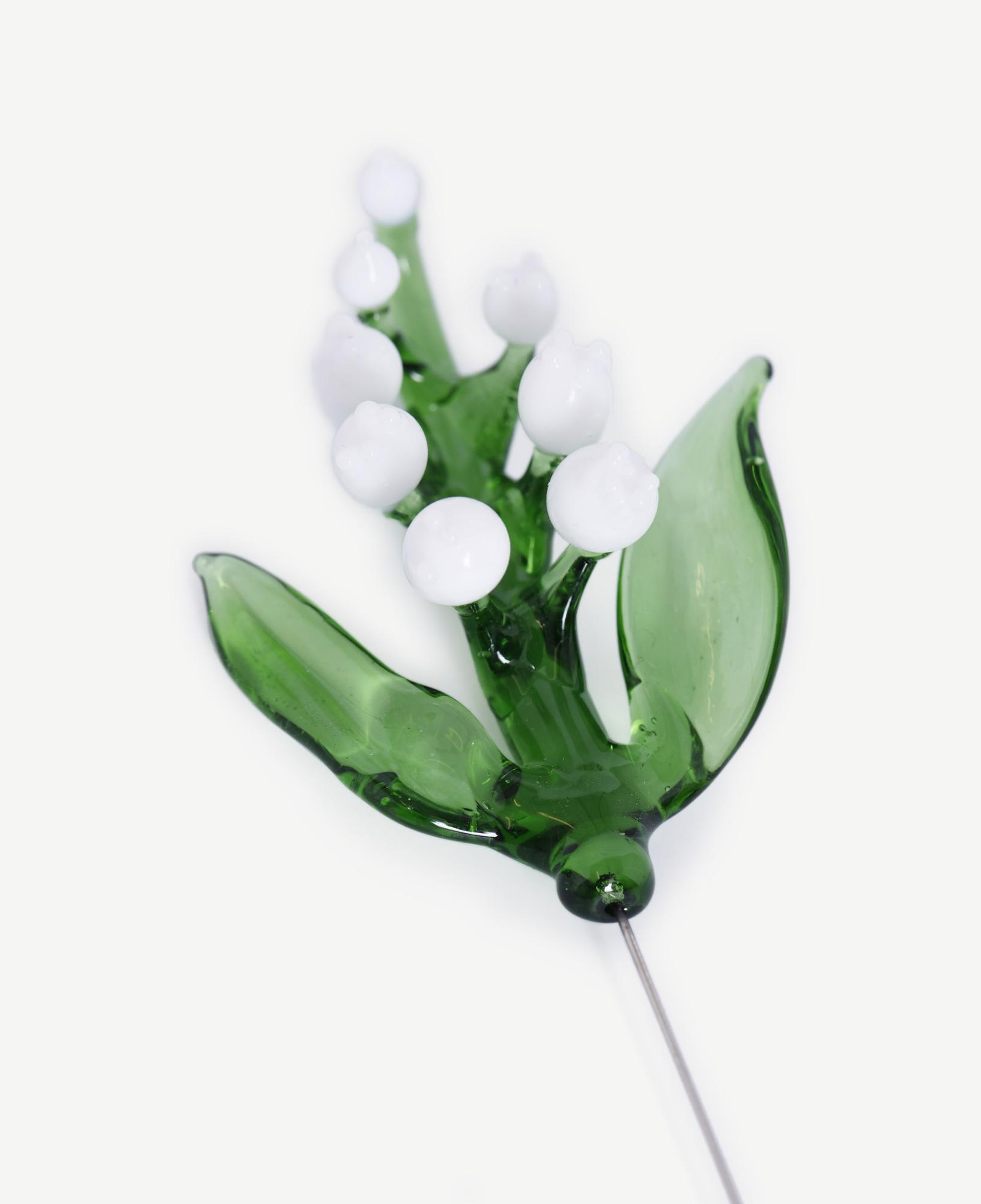 YARGICI El Yapımı Tomurcuk Figürlü Cam Broş