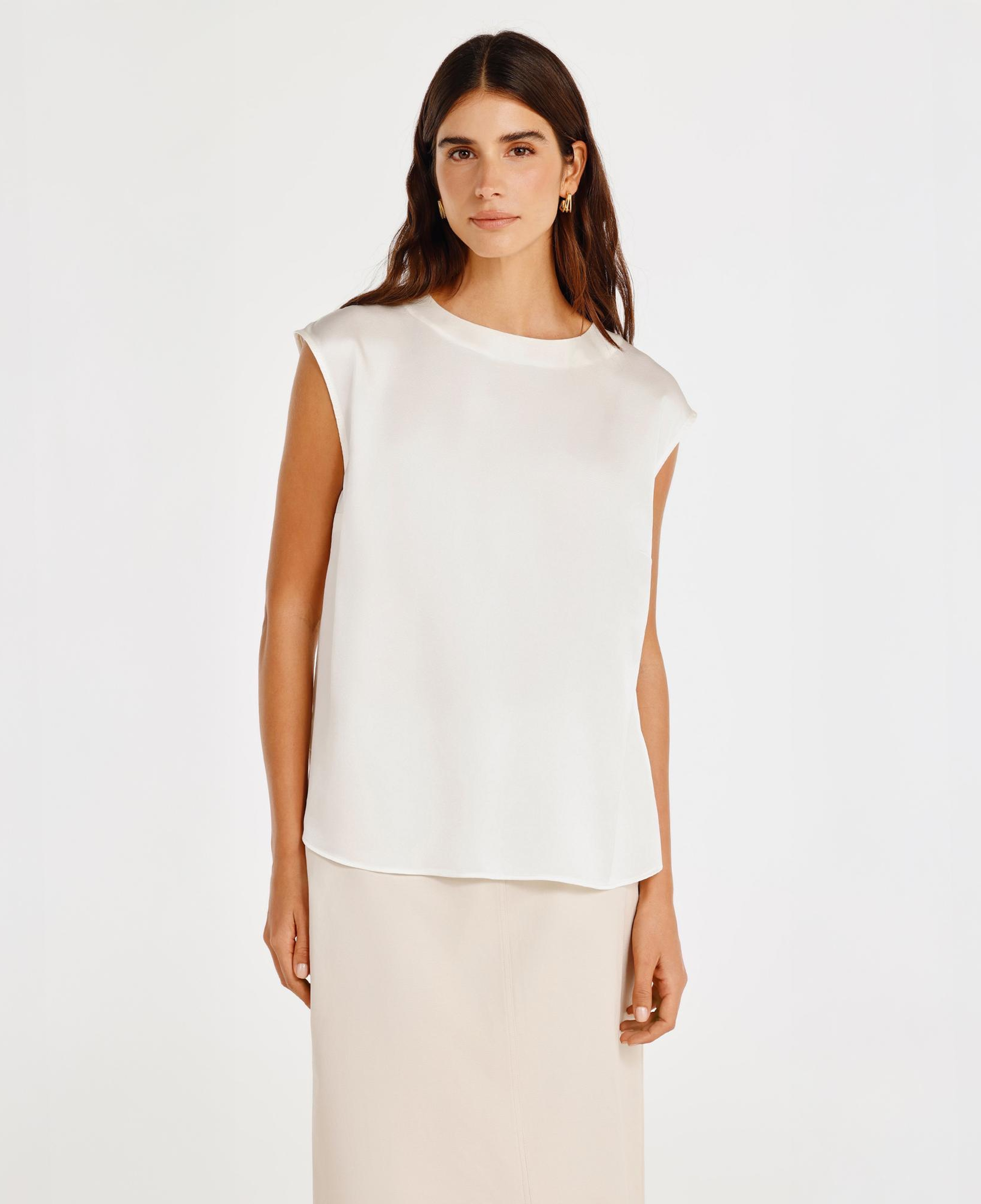 YARGICI Kayık Yakalı Kolsuz Bluz