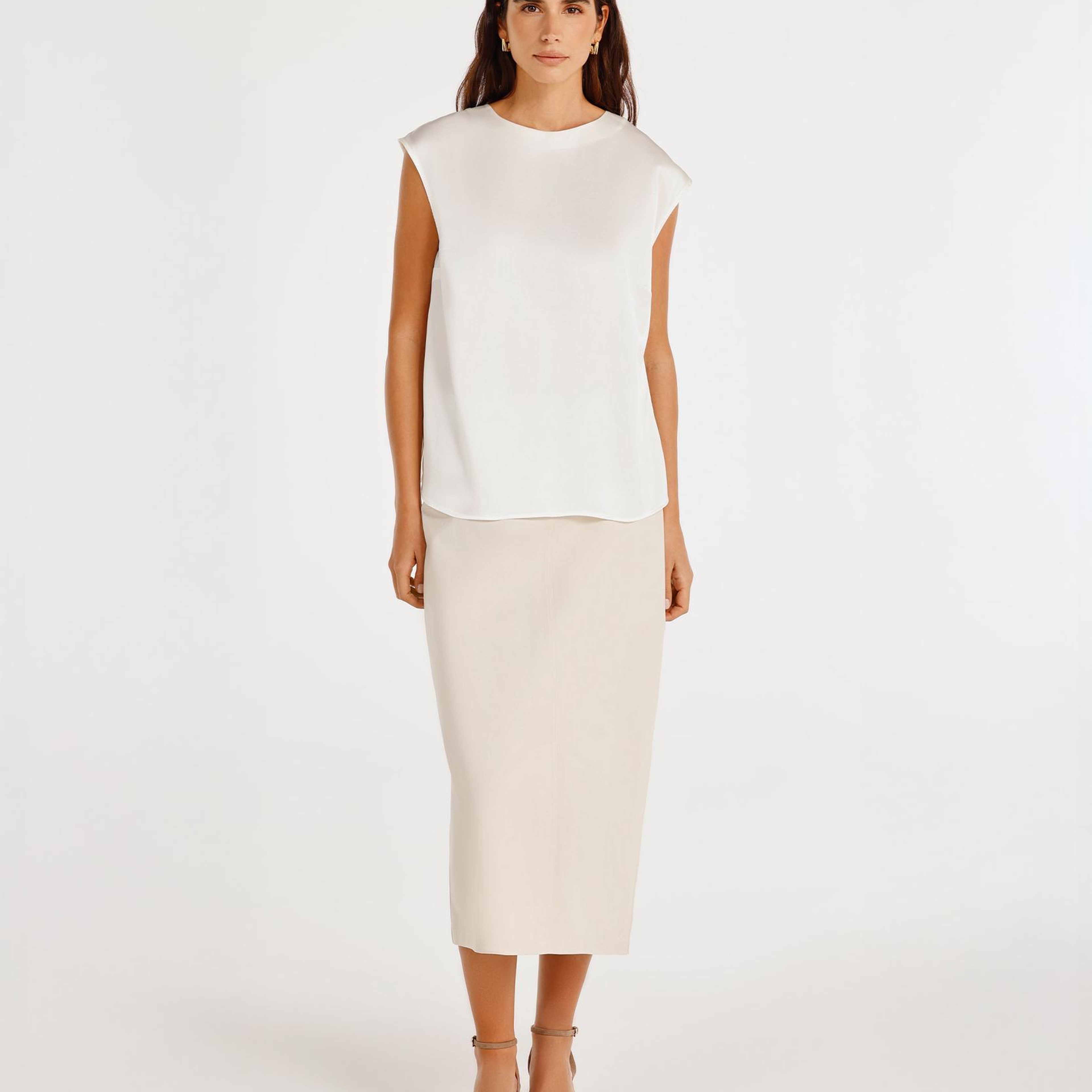 YARGICI Kayık Yakalı Kolsuz Bluz