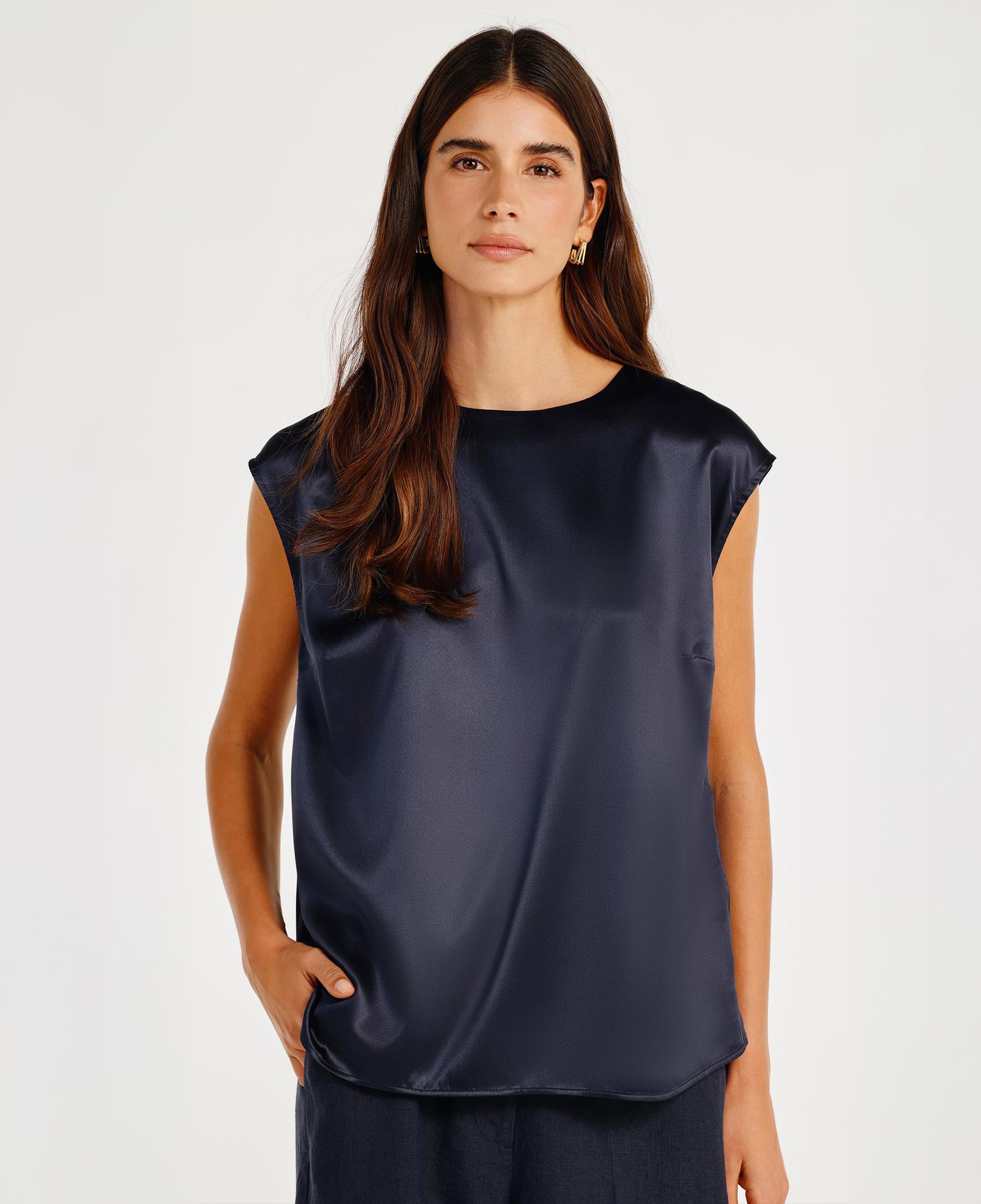 YARGICI Kayık Yakalı Kolsuz Bluz