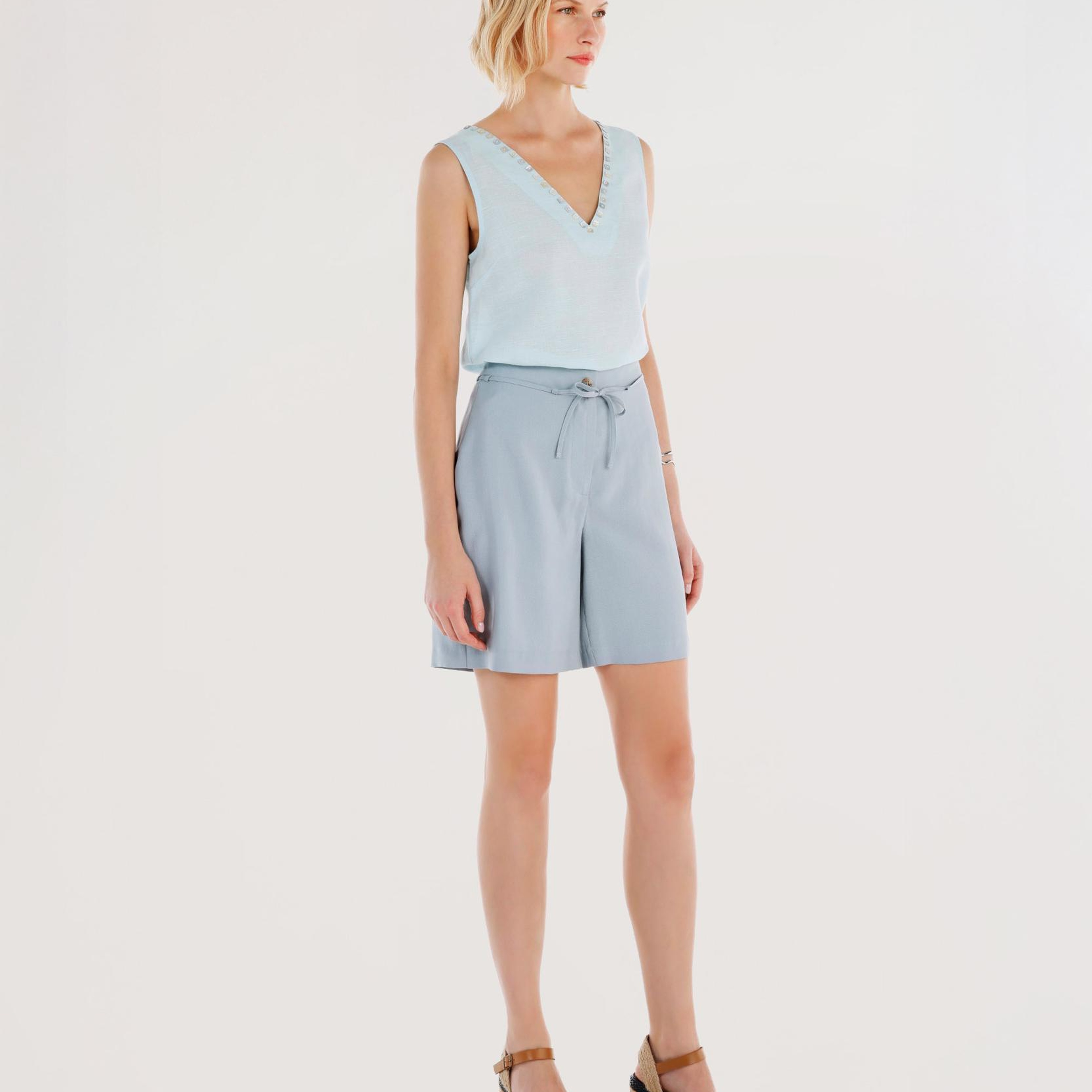 YARGICI Bağlama Detaylı Şort