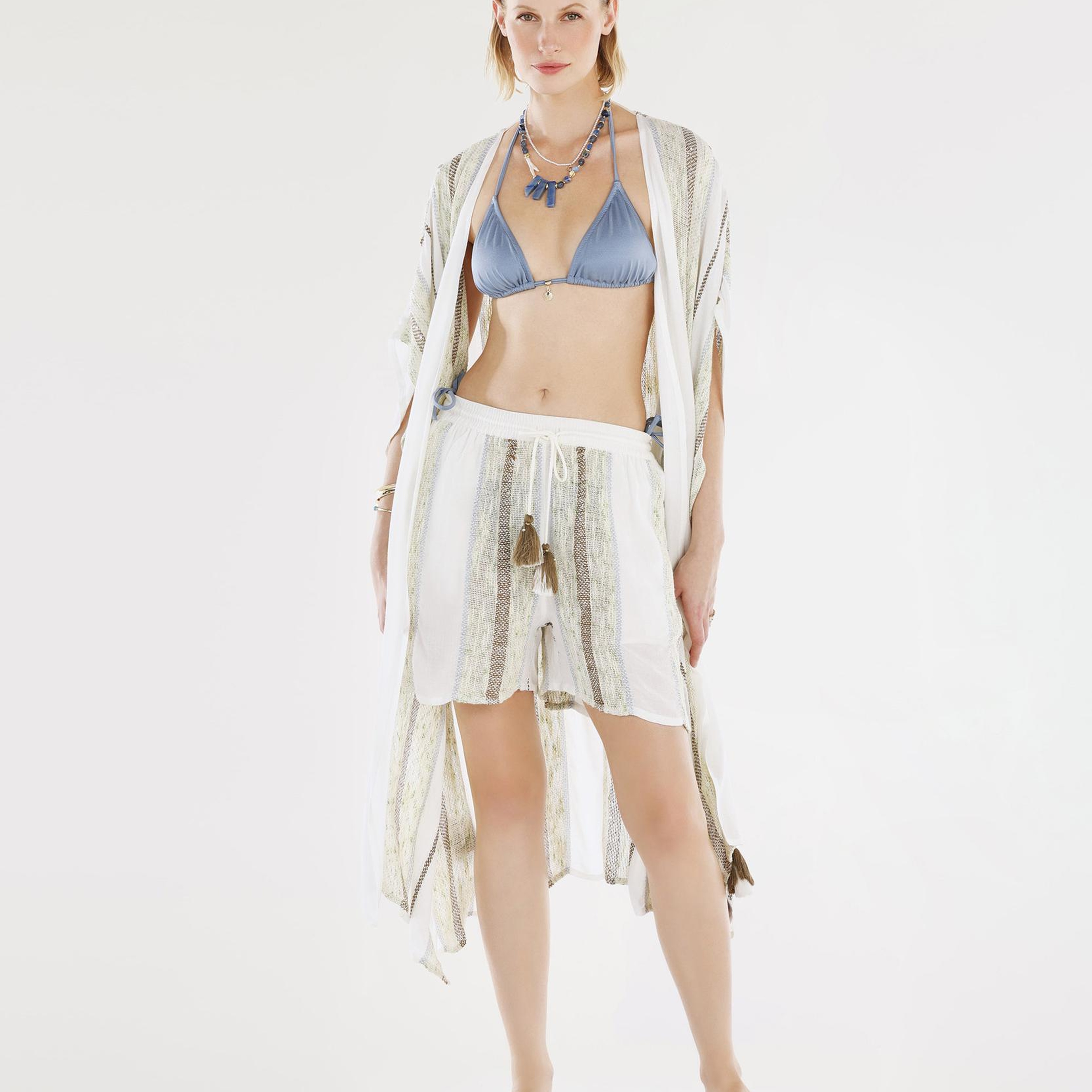 YARGICI Bağlama Detaylı Rahat Kalıp Bermuda