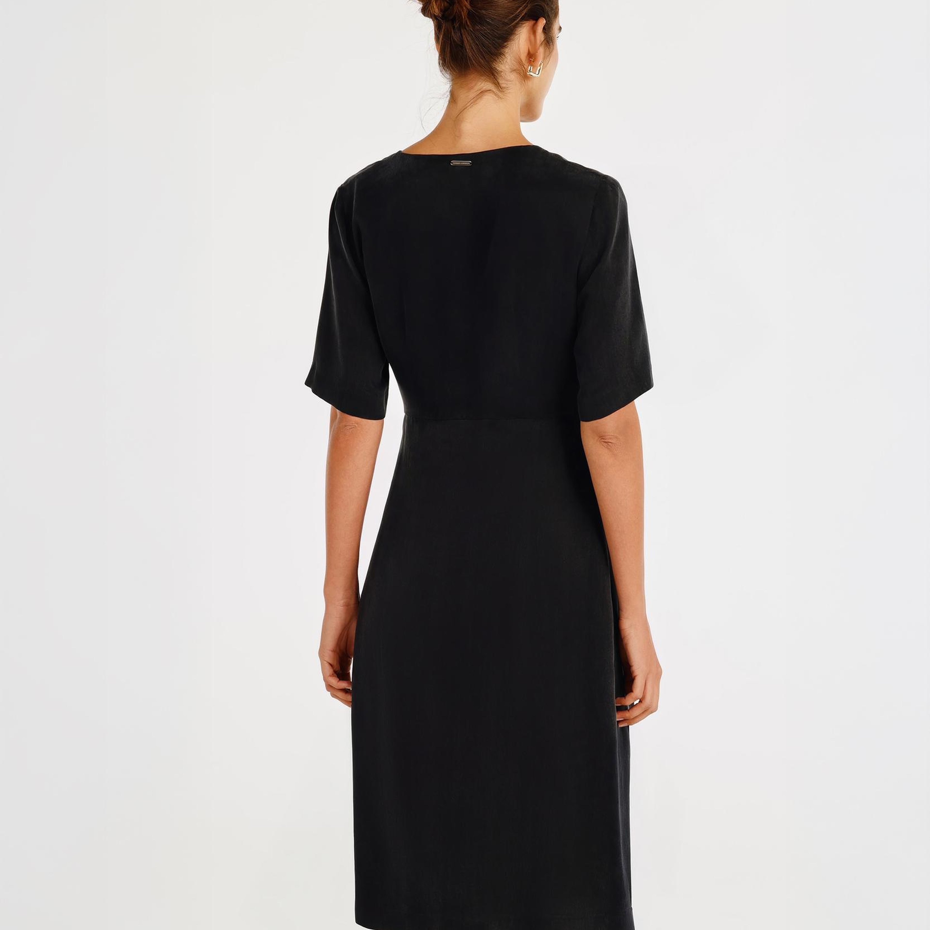 YARGICI Kruvaze Kapama Midi Boy Elbise