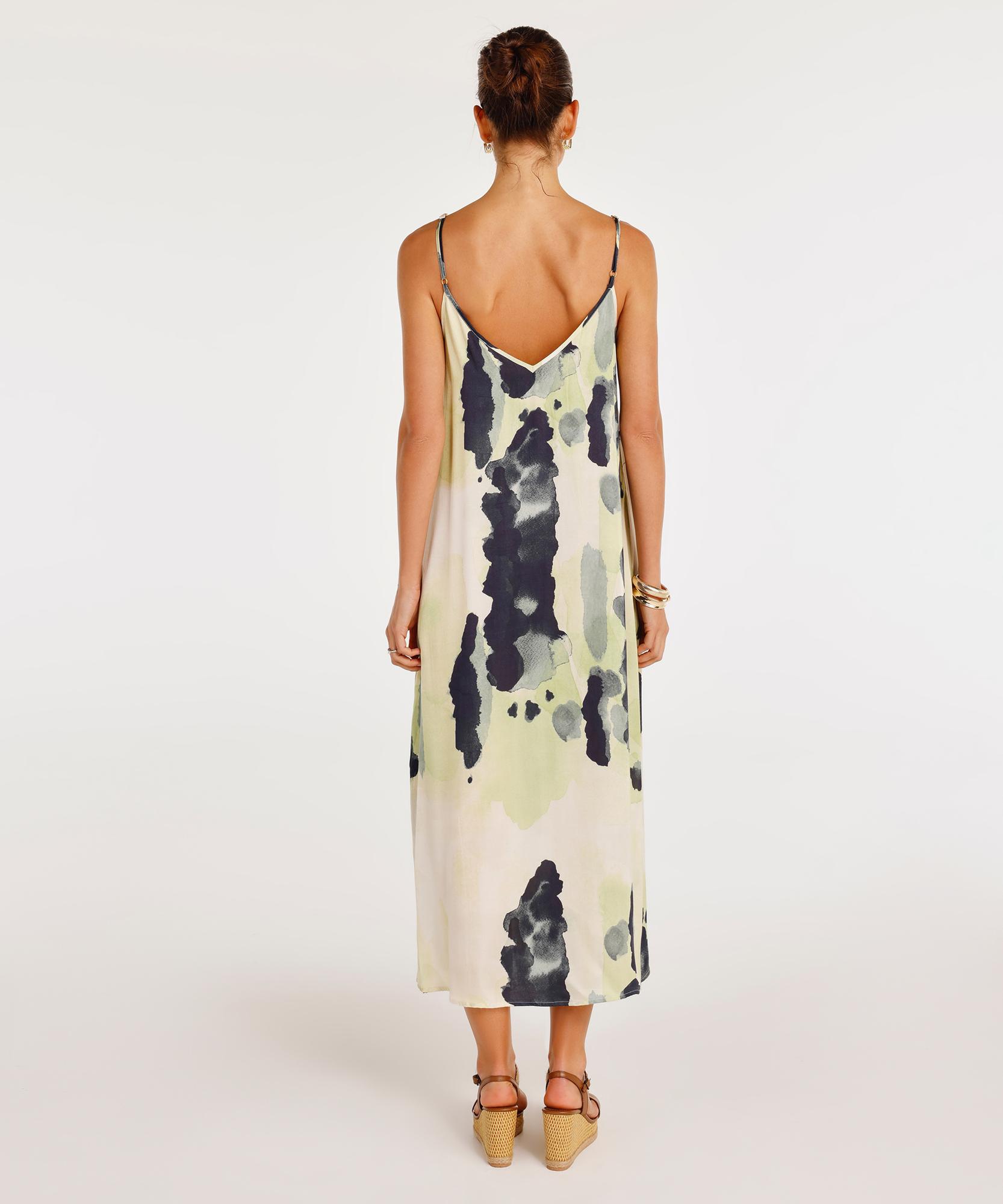 YARGICI Askılı Midi Boy Elbise