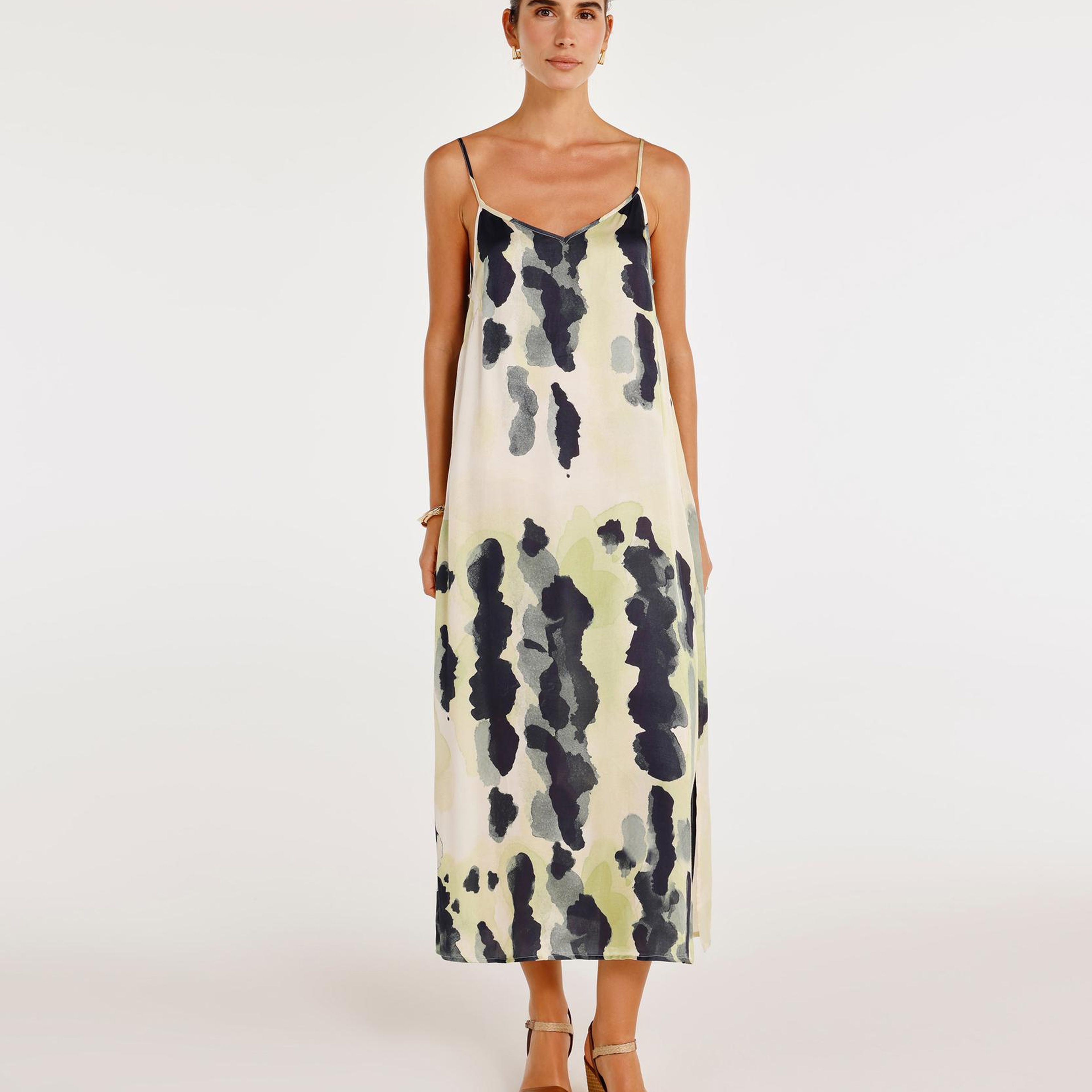 YARGICI Askılı Midi Boy Elbise