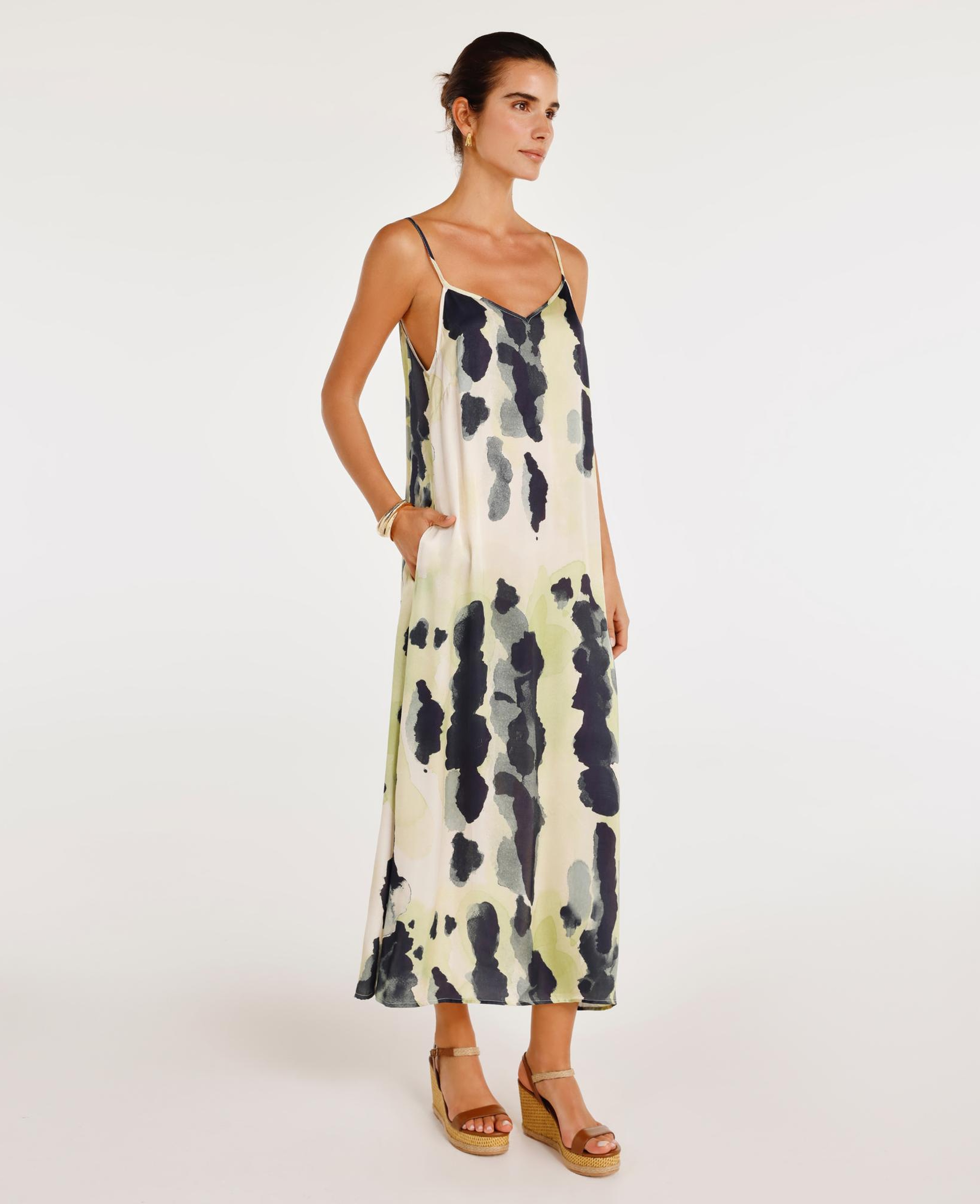 YARGICI Askılı Midi Boy Elbise