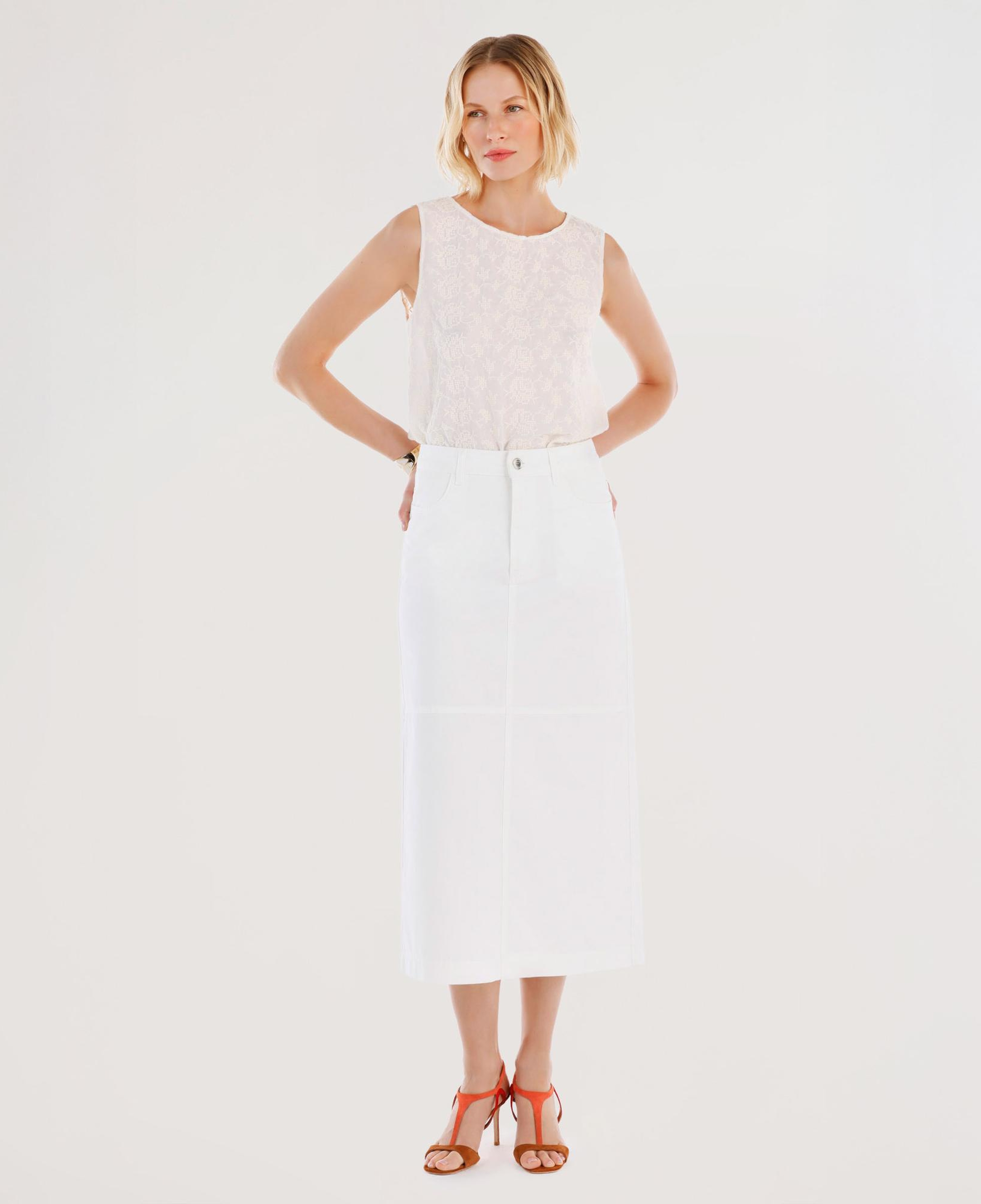 YARGICI Yırtmaç Detaylı Denim Etek