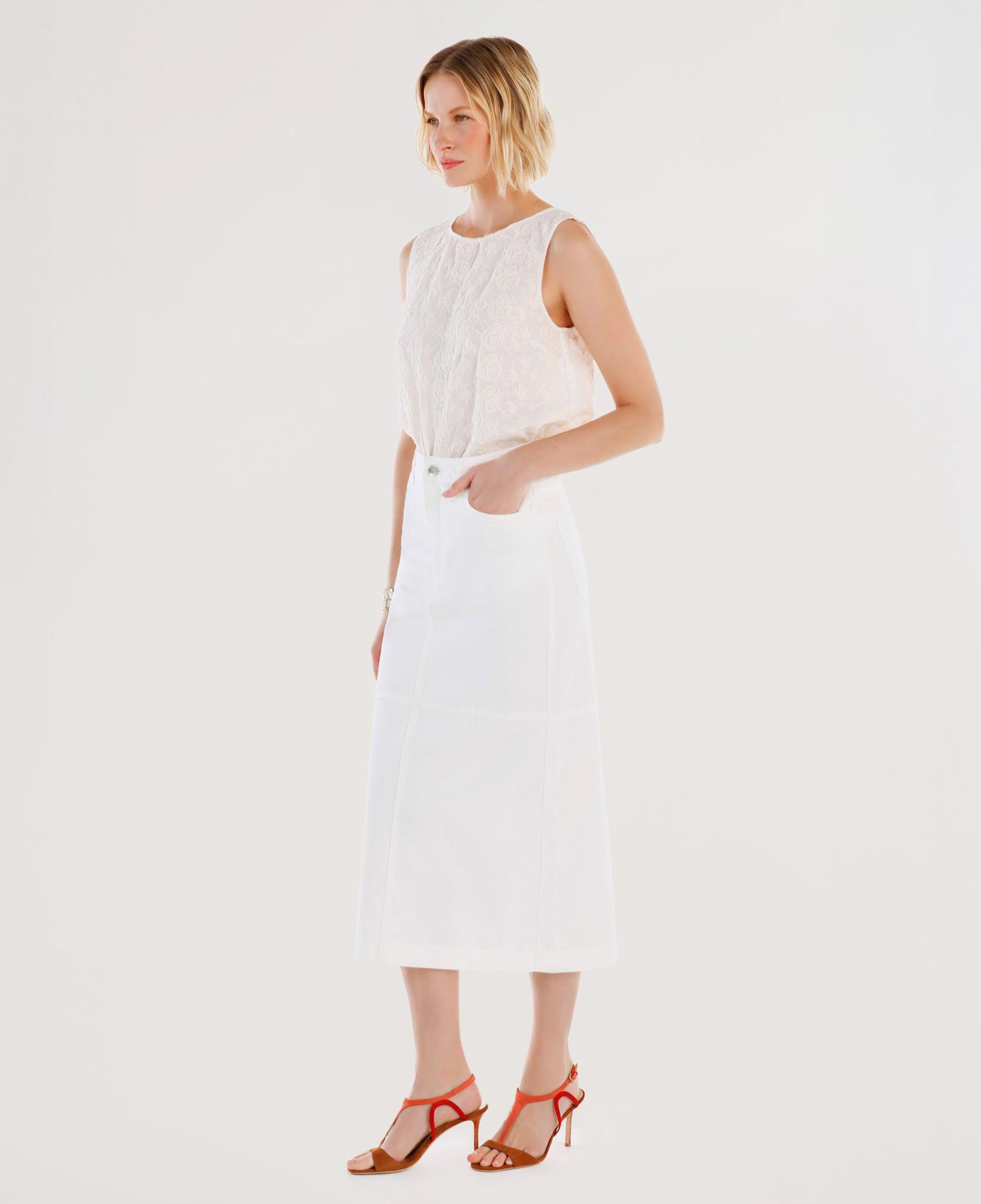 YARGICI Yırtmaç Detaylı Denim Etek