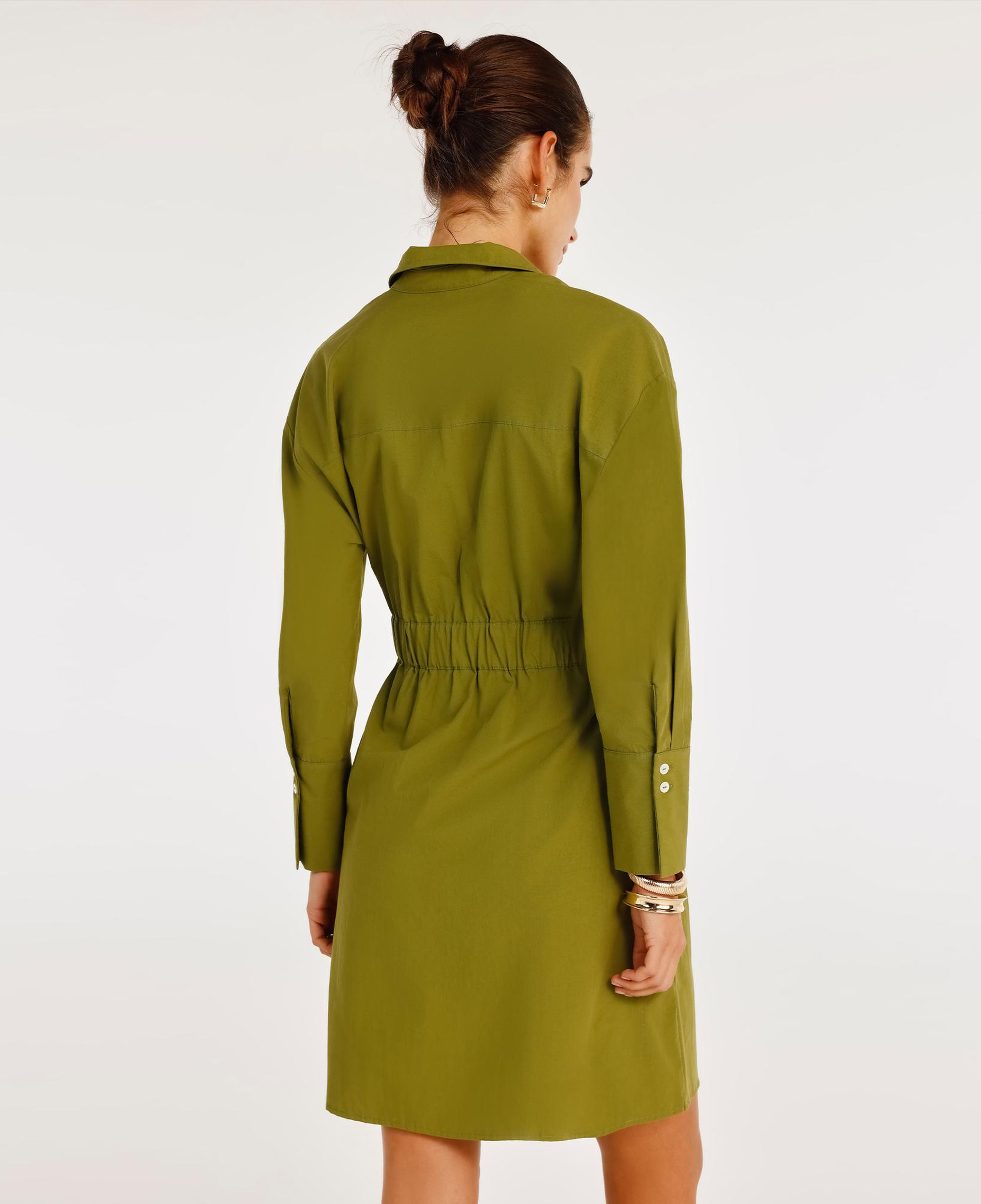 YARGICI Kemer Detaylı Uzun Kollu Gömlek Elbise