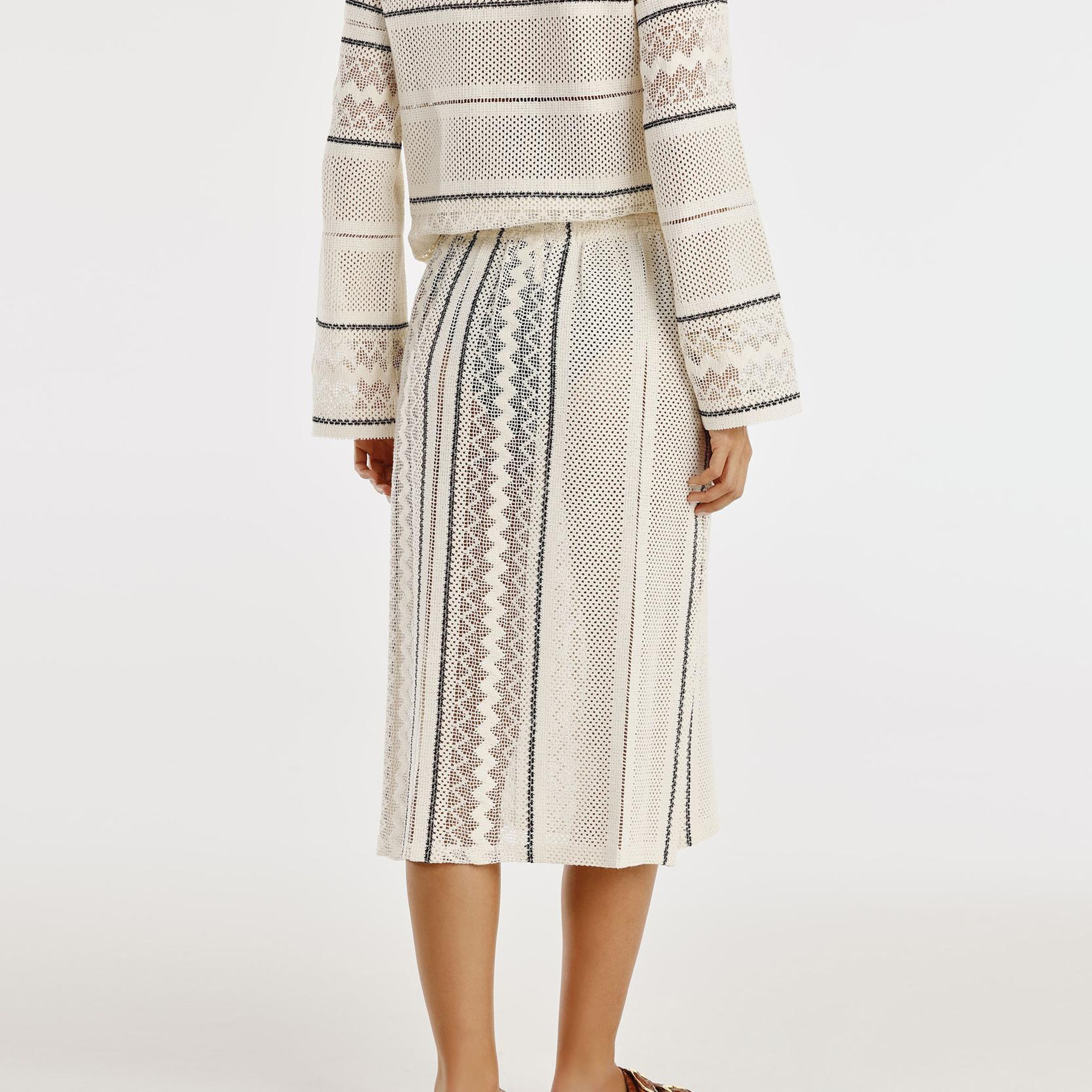 YARGICI Dizaltı Yırtmaçlı Kalem Etek