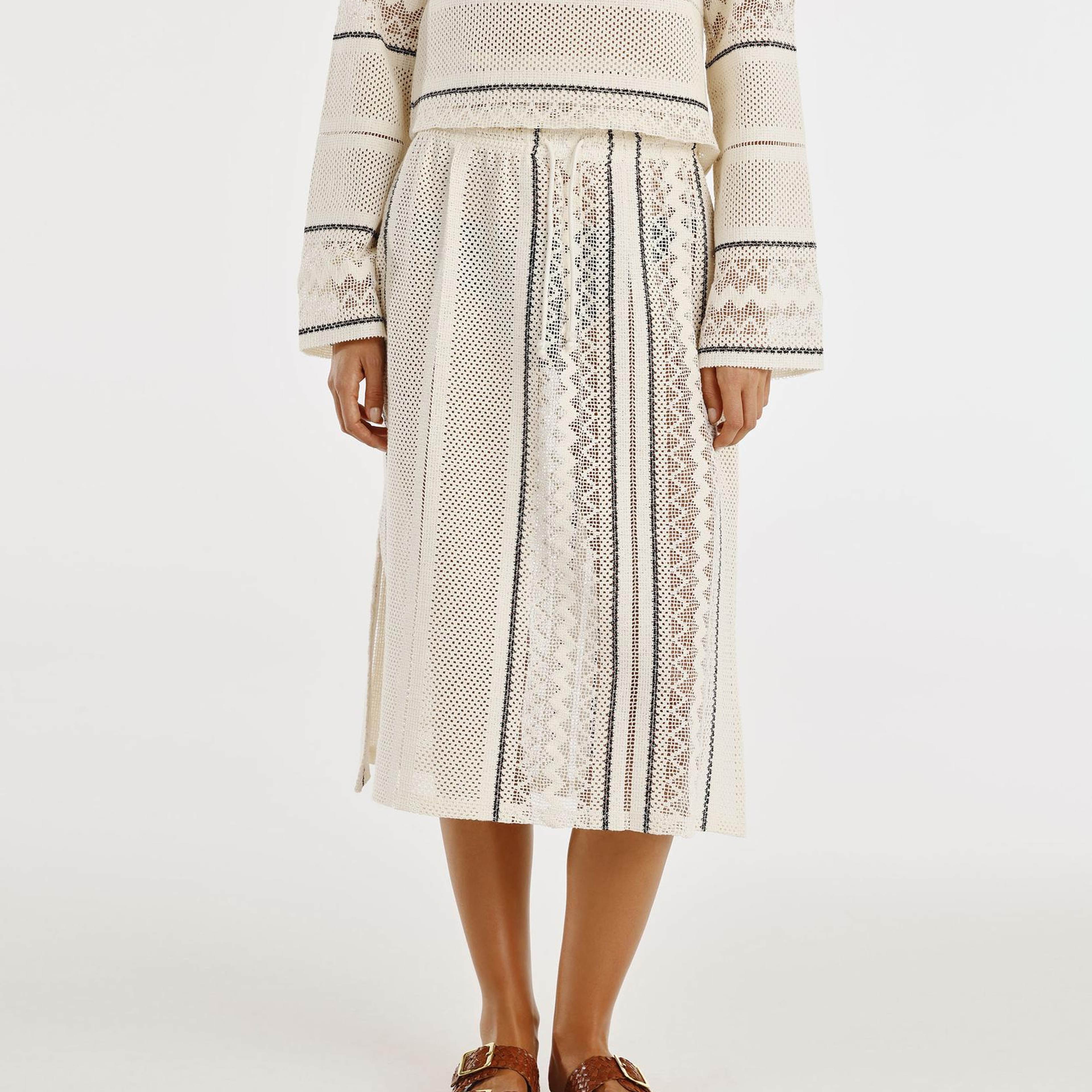 YARGICI Dizaltı Yırtmaçlı Kalem Etek