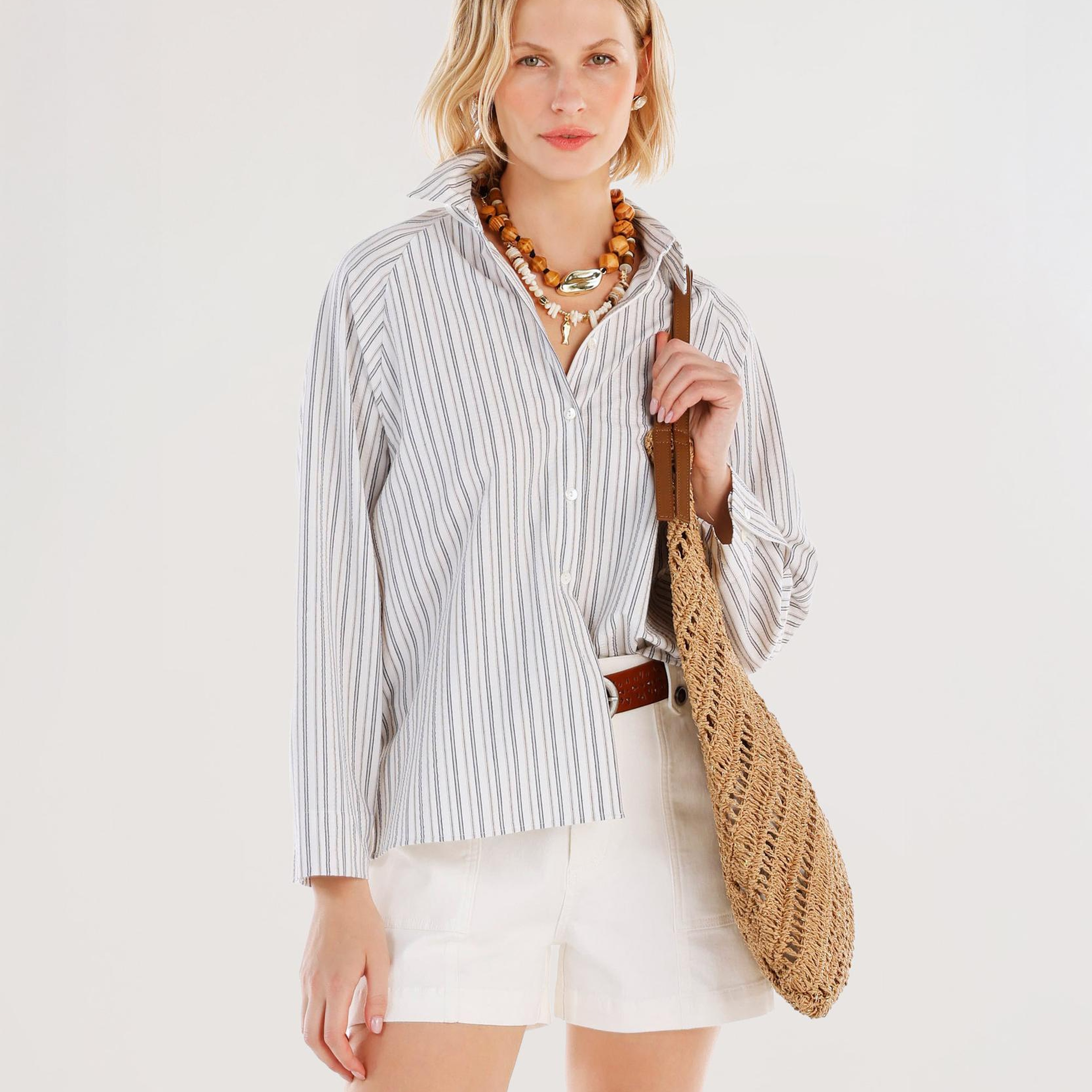 YARGICI Yanları Yırtmaçlı Gömlek