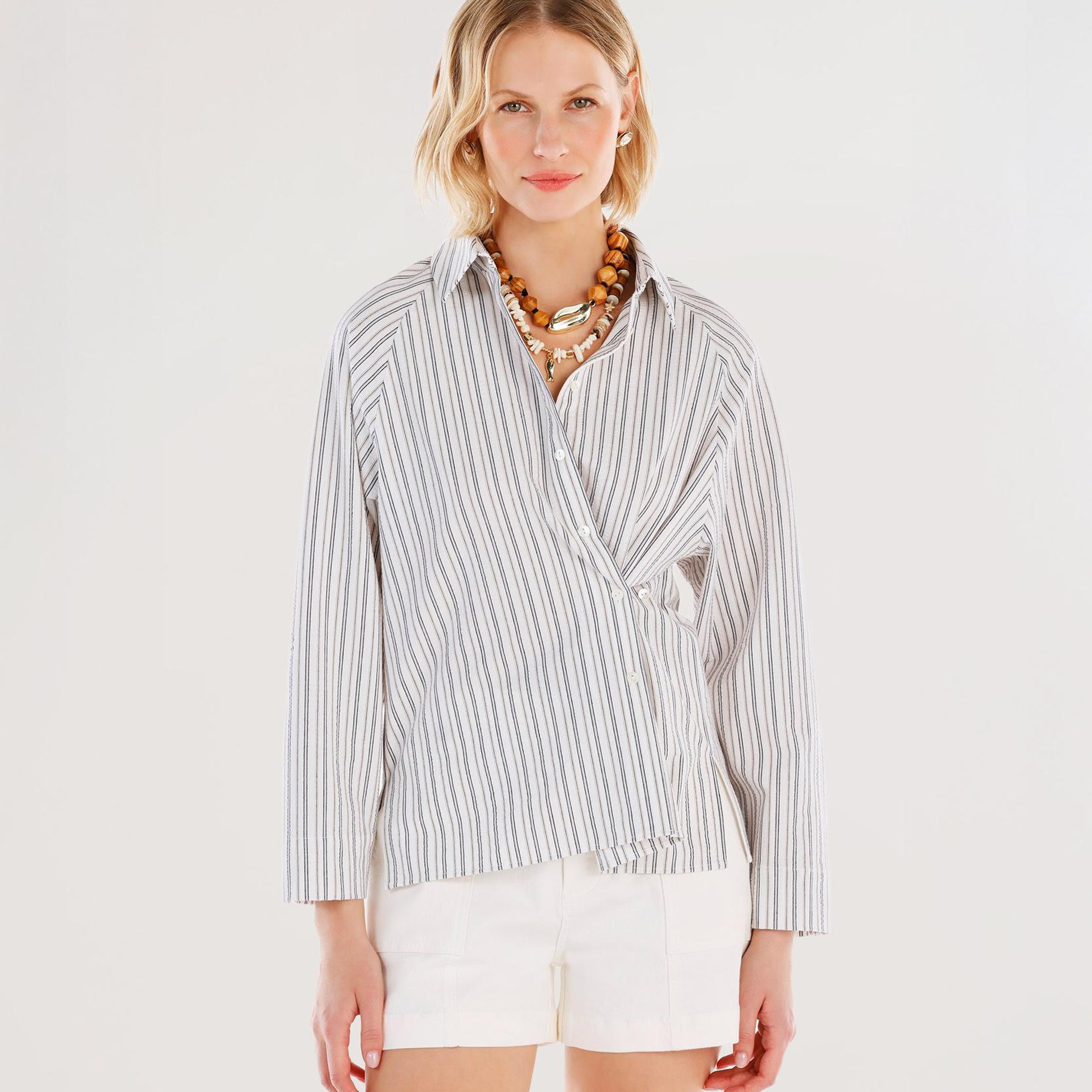 YARGICI Yanları Yırtmaçlı Gömlek