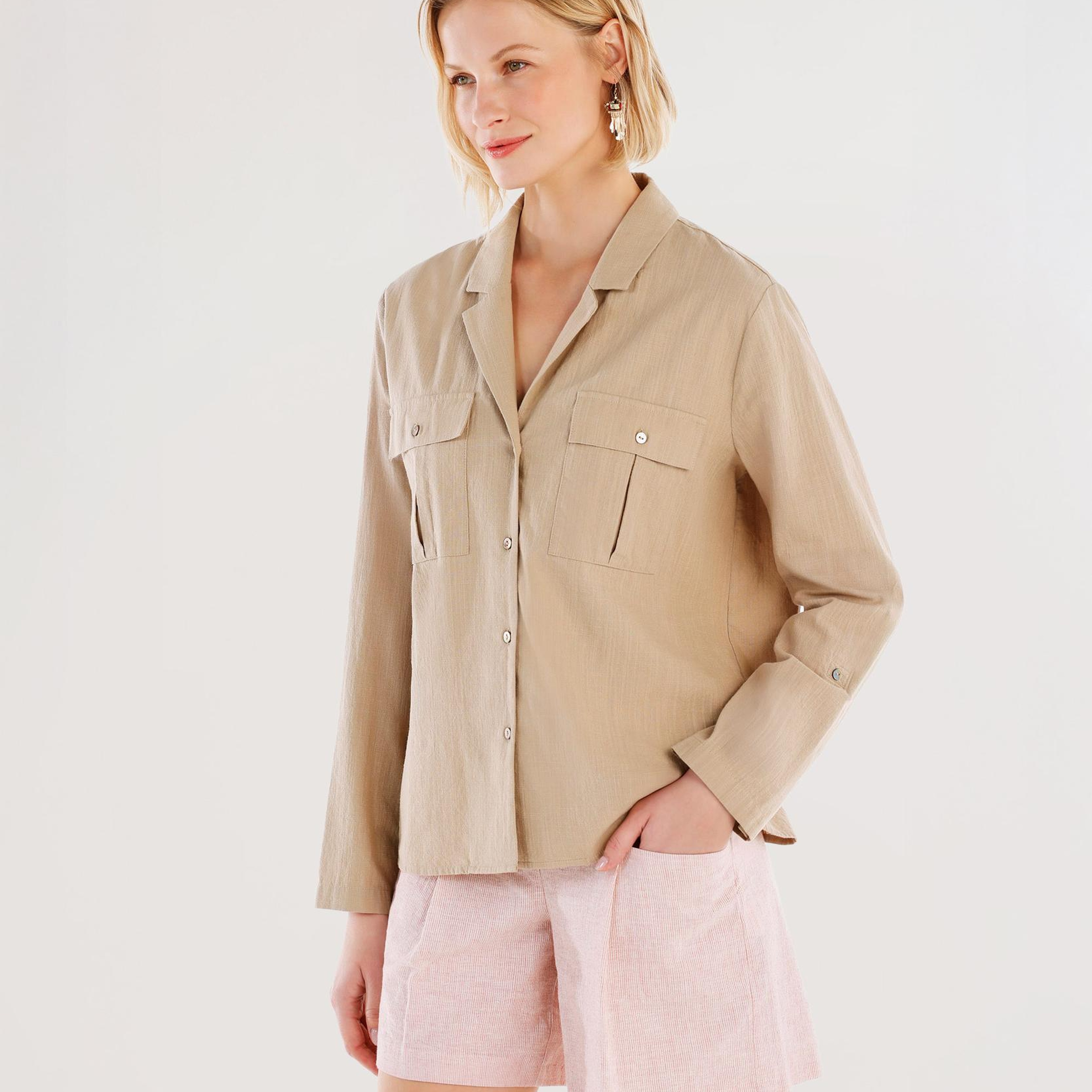 YARGICI Kolları Apoletli Gömlek