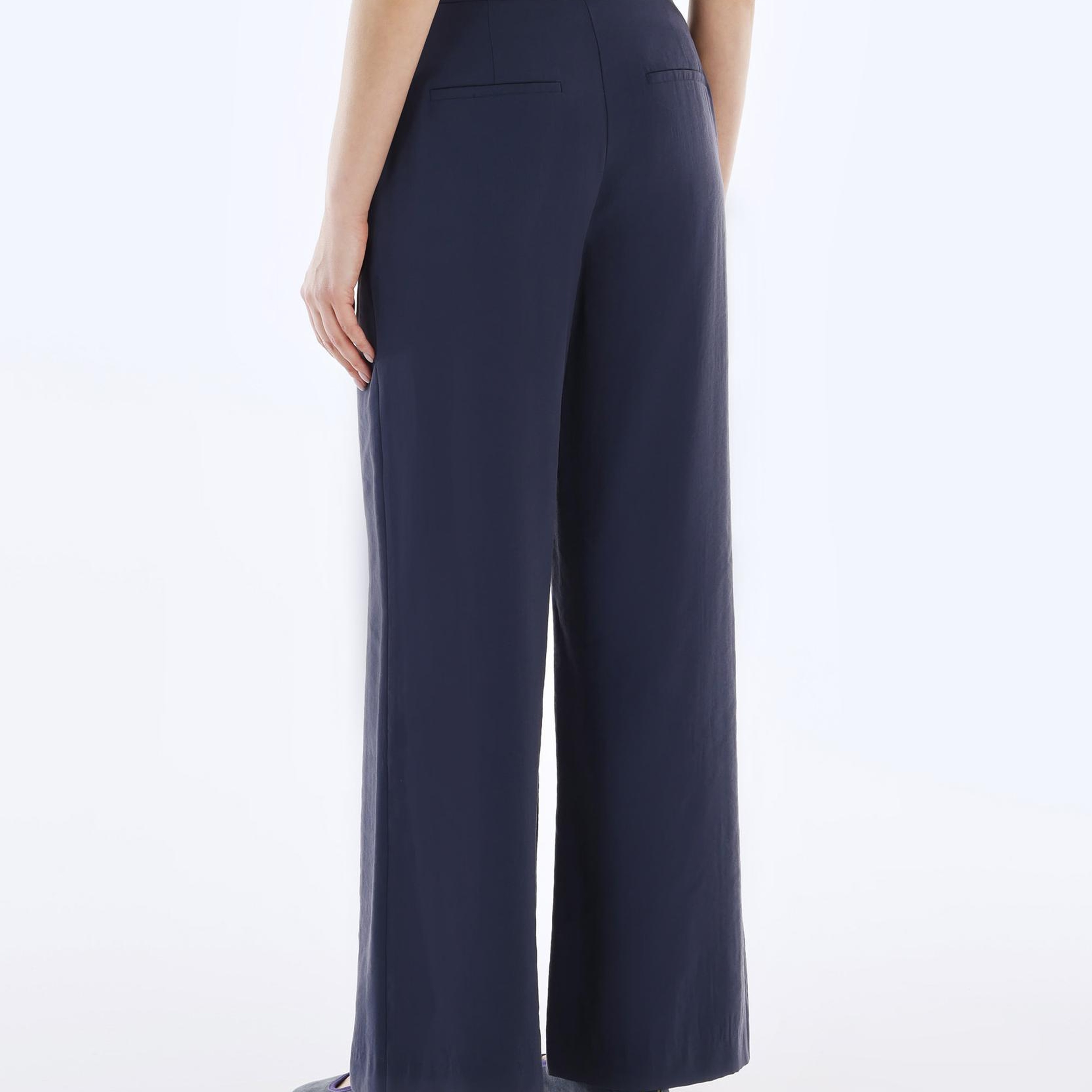 YARGICI Kruvaze Kapamalı Düz Kesim Pantolon