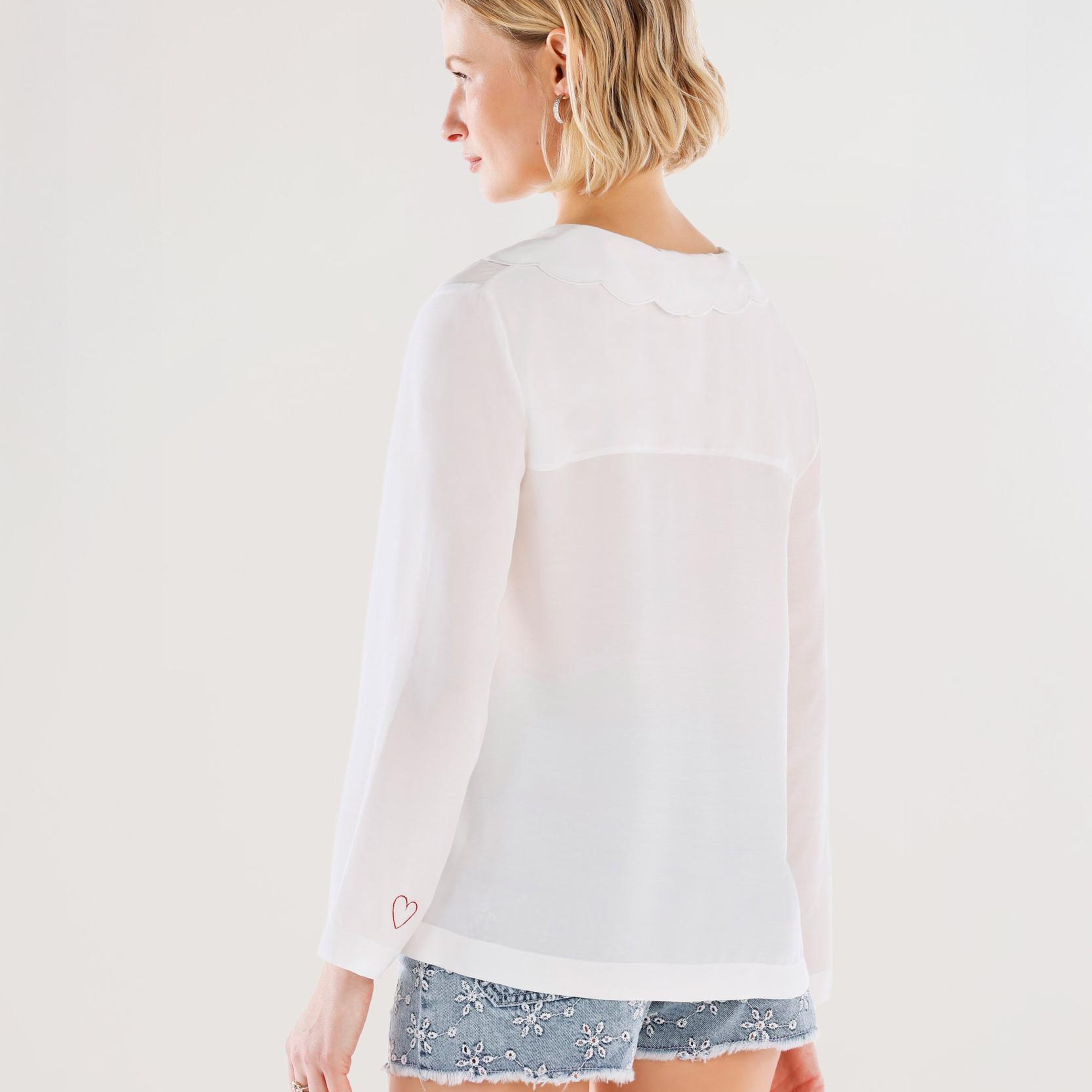 YARGICI Yakası Nakışlı Gömlek