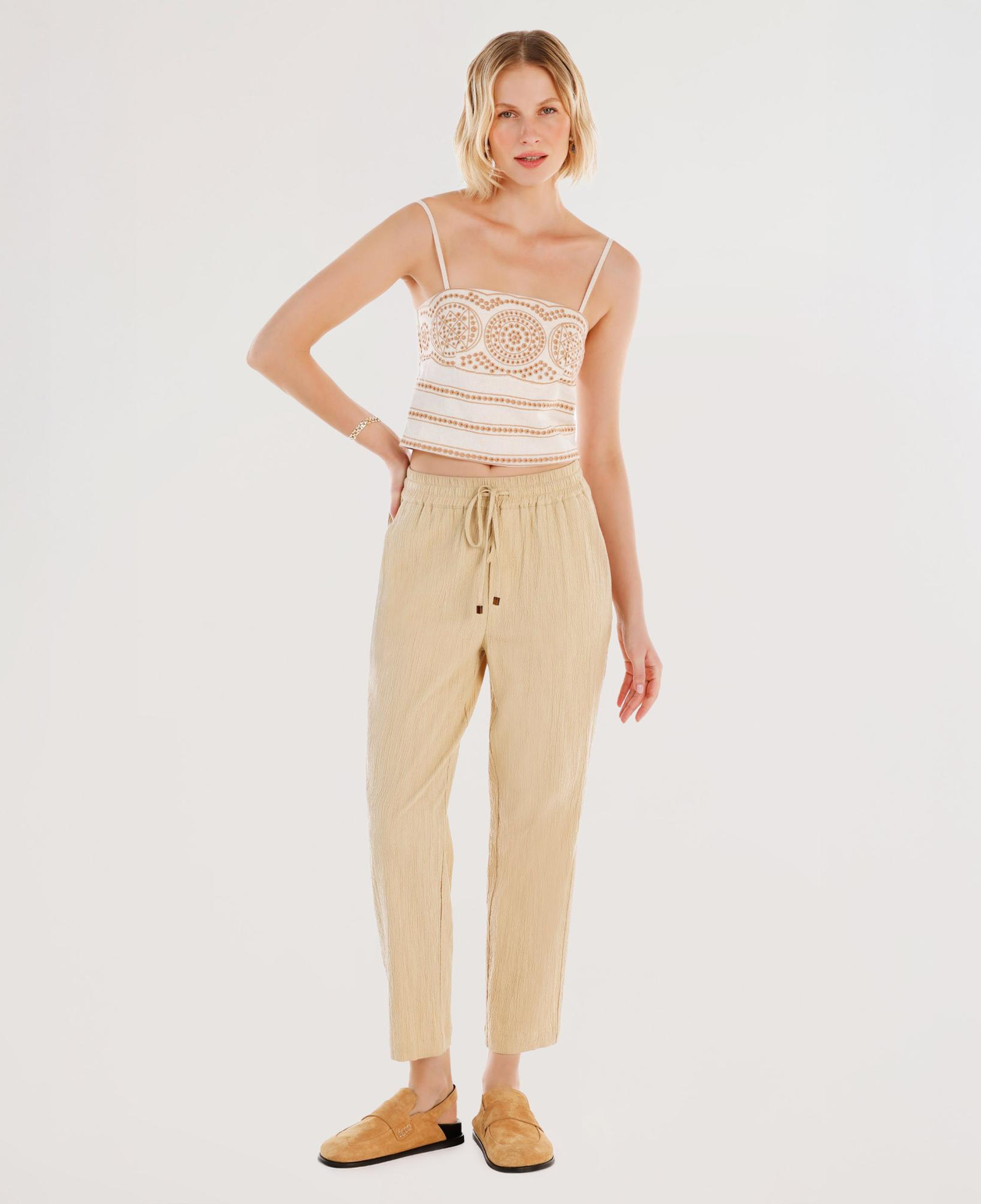 YARGICI Beli Bağlama Detaylı Pantolon