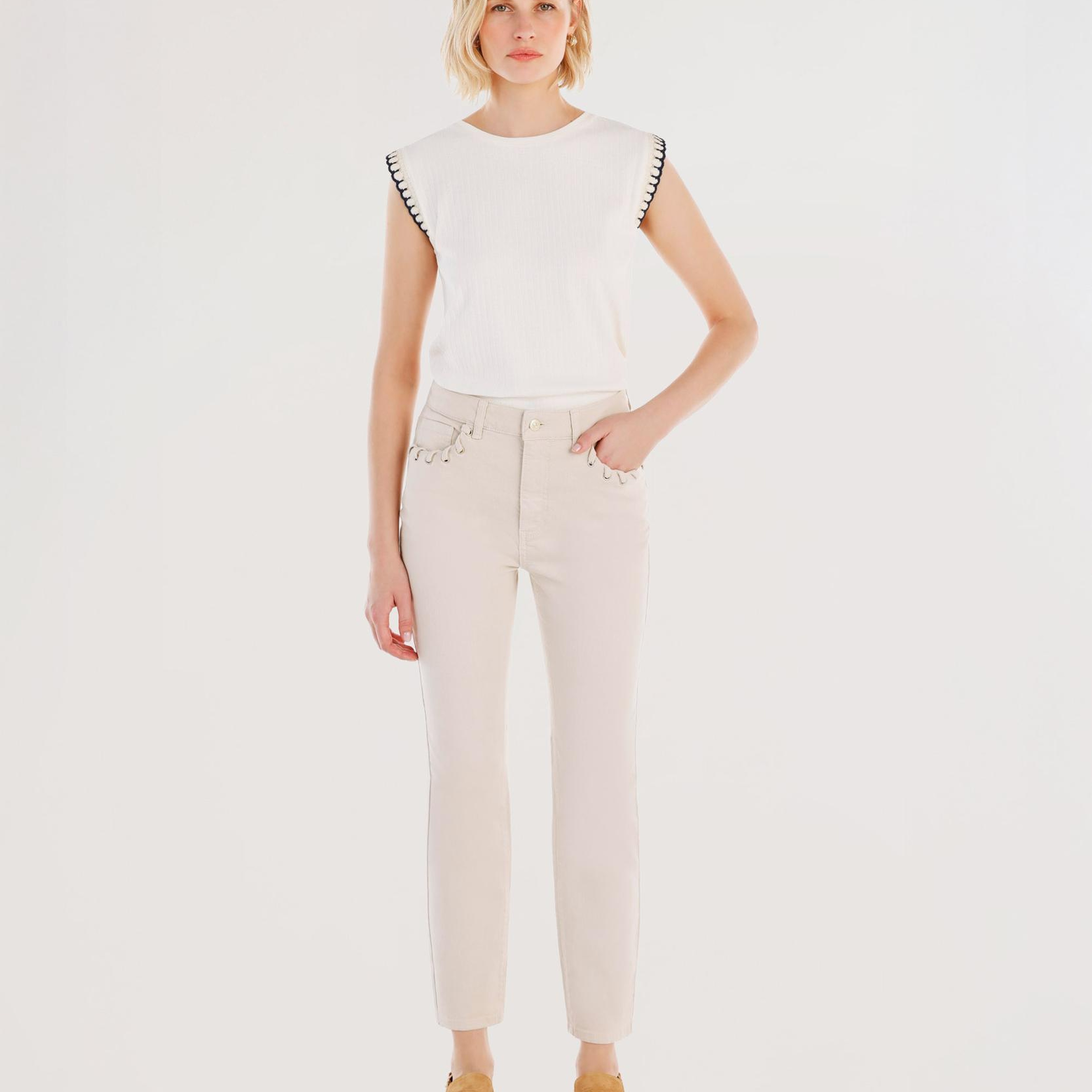 YARGICI Cep Detaylı Dar Kalıp Pantolon