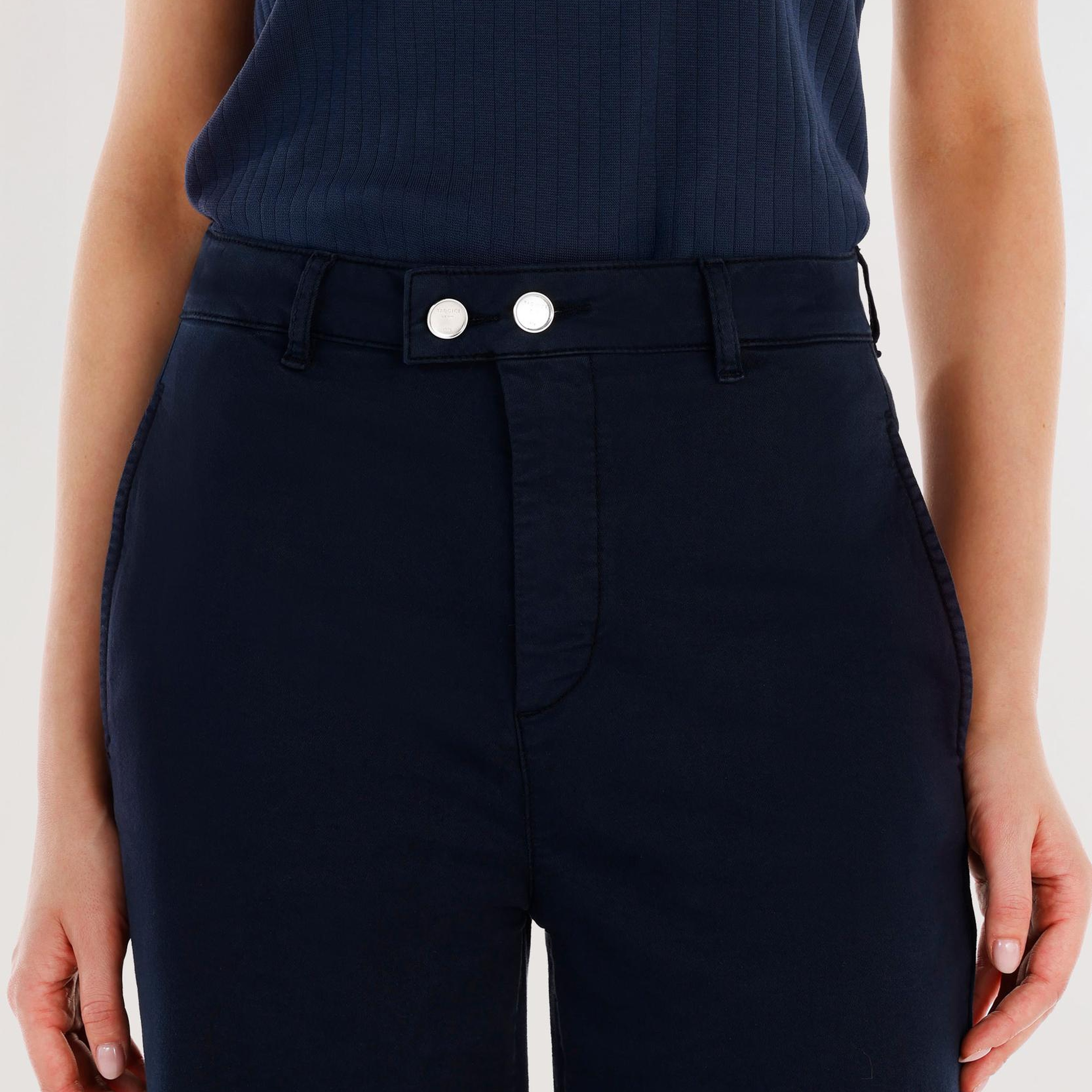 YARGICI Kemer Detaylı Yüksek Bel Rahat Kalıp Pantolon